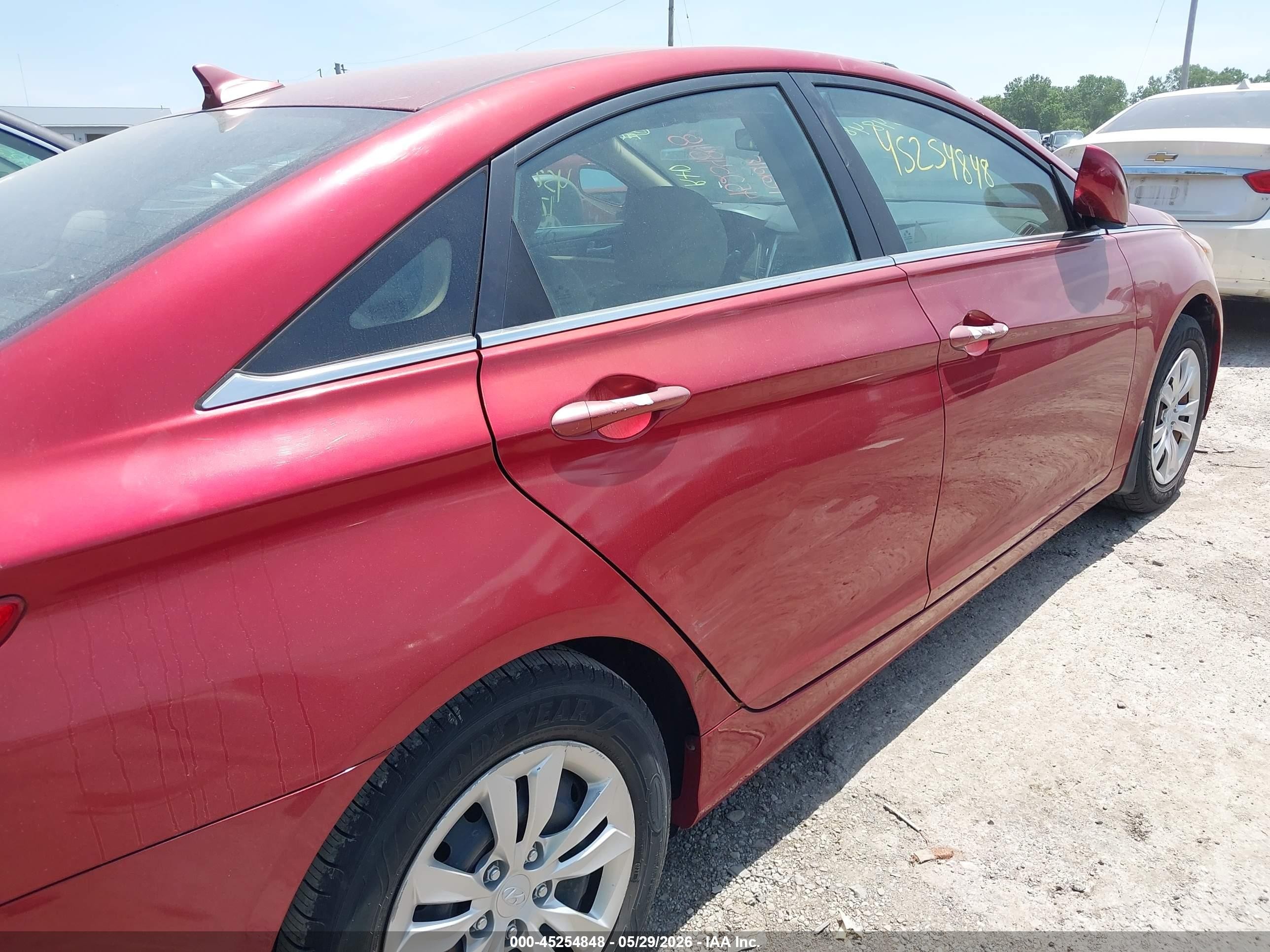 2011 Hyundai Sonata Gls Красный vin: 5NPEB4AC9BH152848