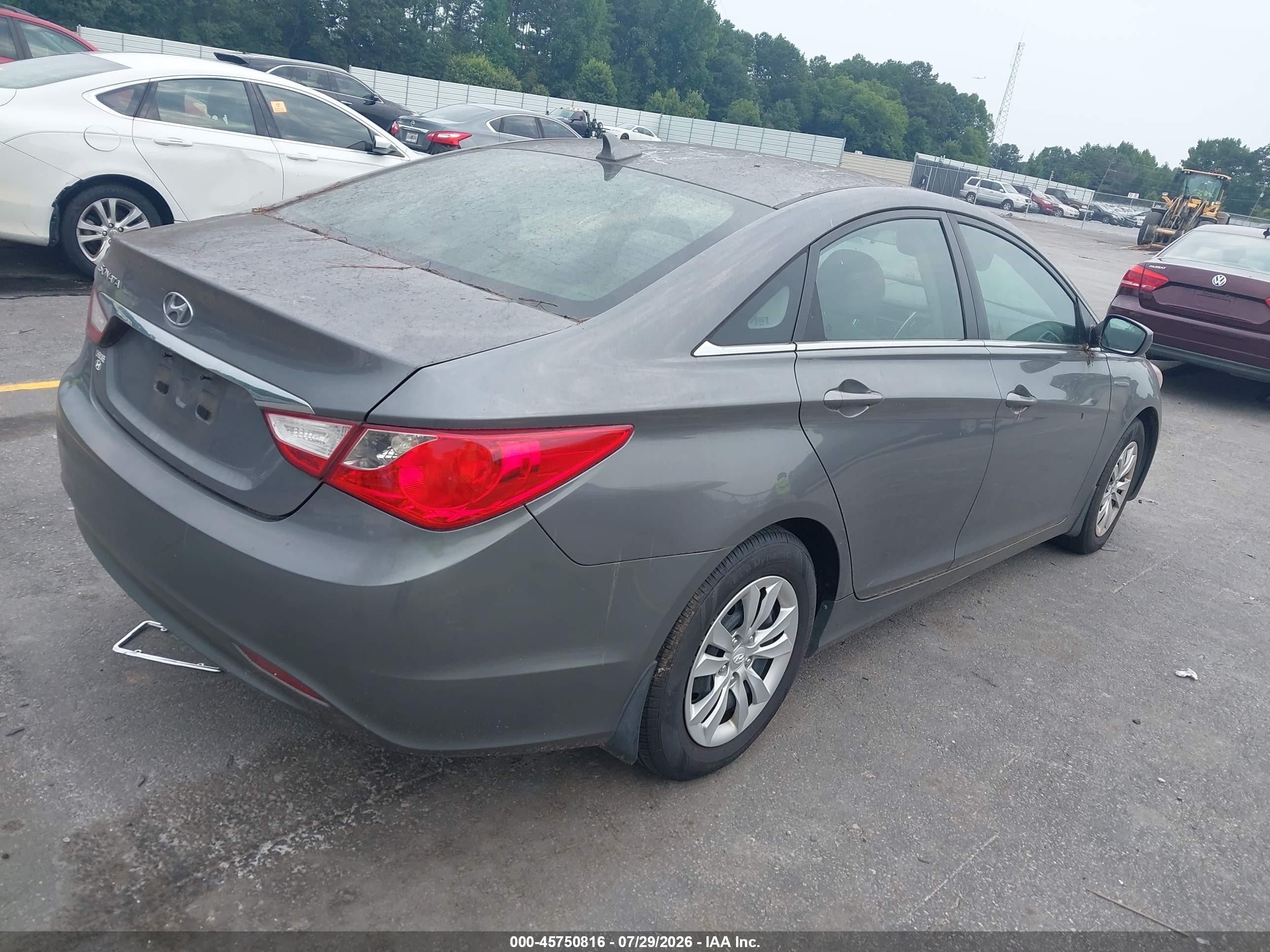 2011 Hyundai Sonata Gls Gray vin: 5NPEB4AC9BH166586