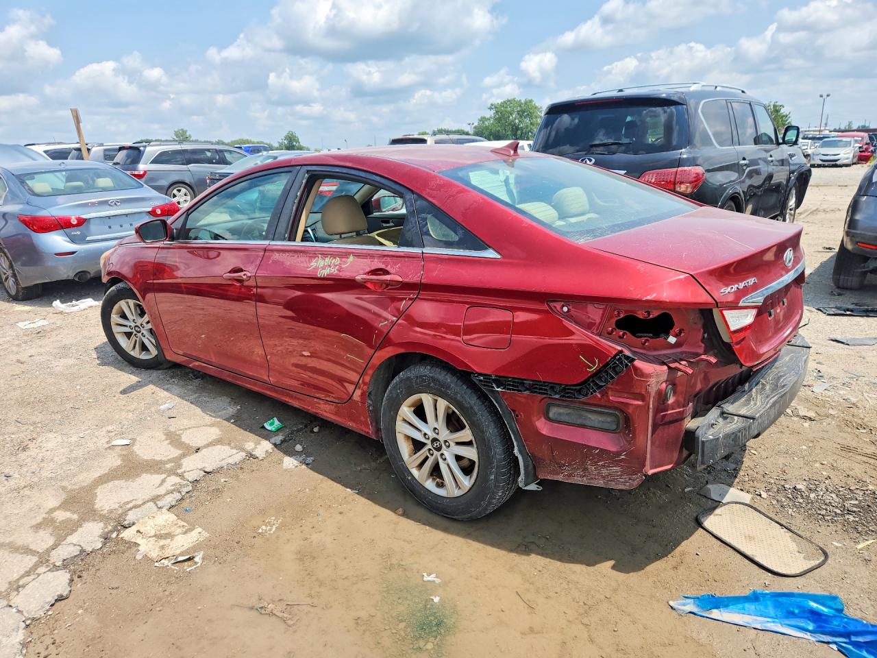 2011 Hyundai Sonata Gls Burgundy vin: 5NPEB4AC9BH170430