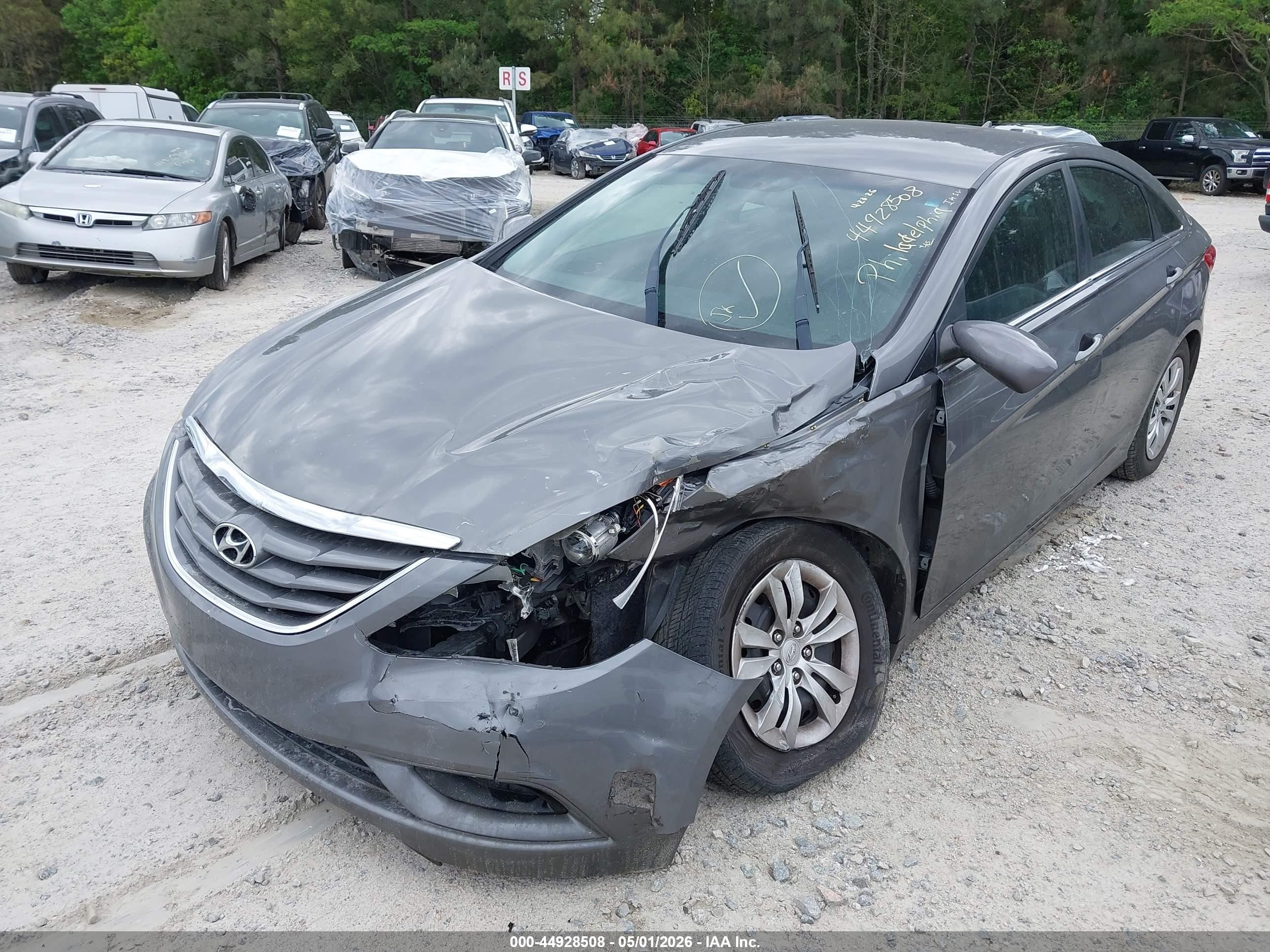 2011 Hyundai Sonata Gls Серый vin: 5NPEB4AC9BH222154