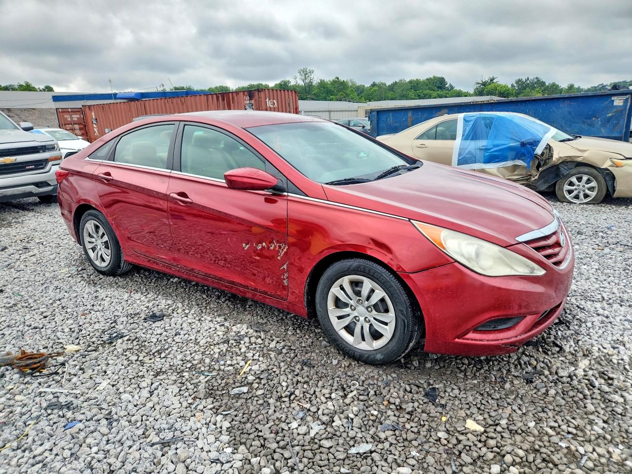 2011 Hyundai Sonata Gls Red vin: 5NPEB4AC9BH230447