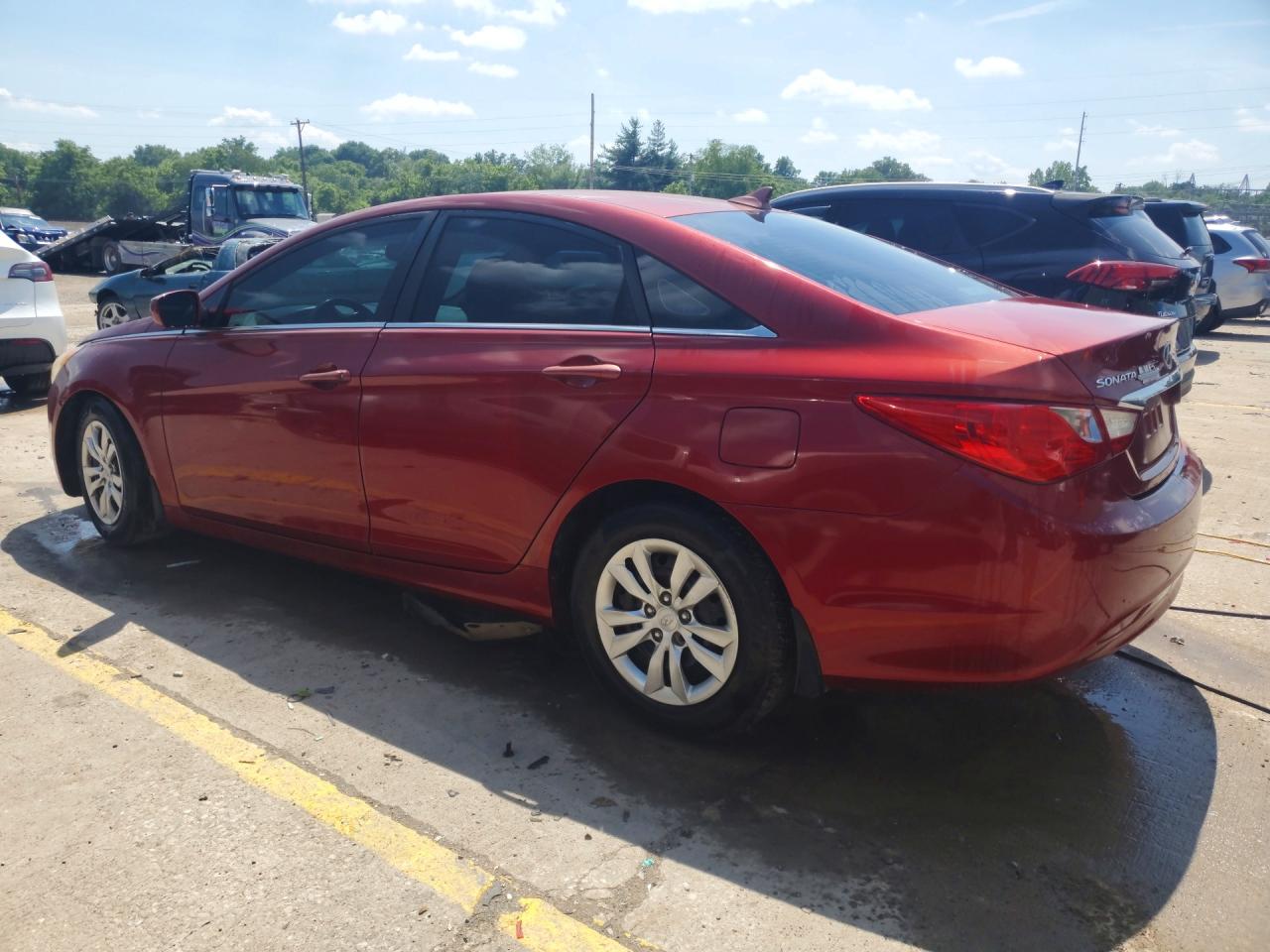2011 Hyundai Sonata Gls Burgundy vin: 5NPEB4AC9BH238130