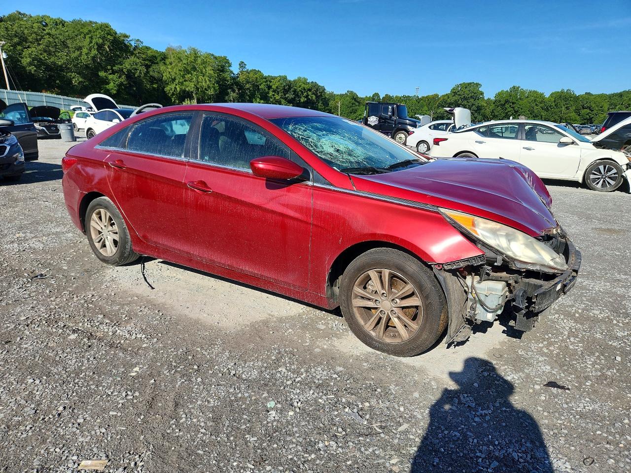 2011 Hyundai Sonata Gls Red vin: 5NPEB4AC9BH239911