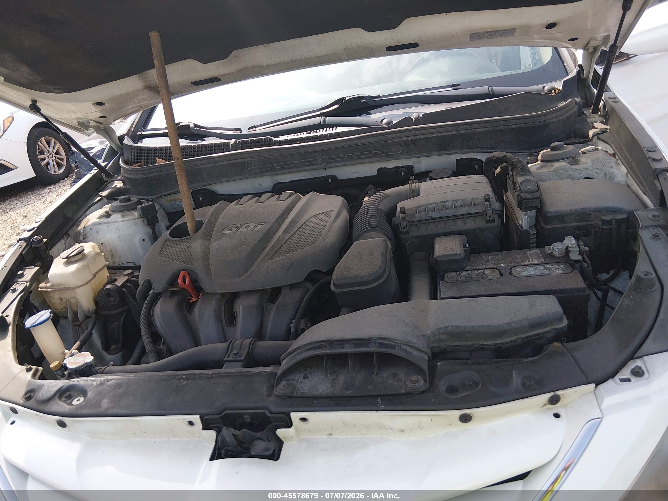 2011 Hyundai Sonata Gls White vin: 5NPEB4AC9BH240380