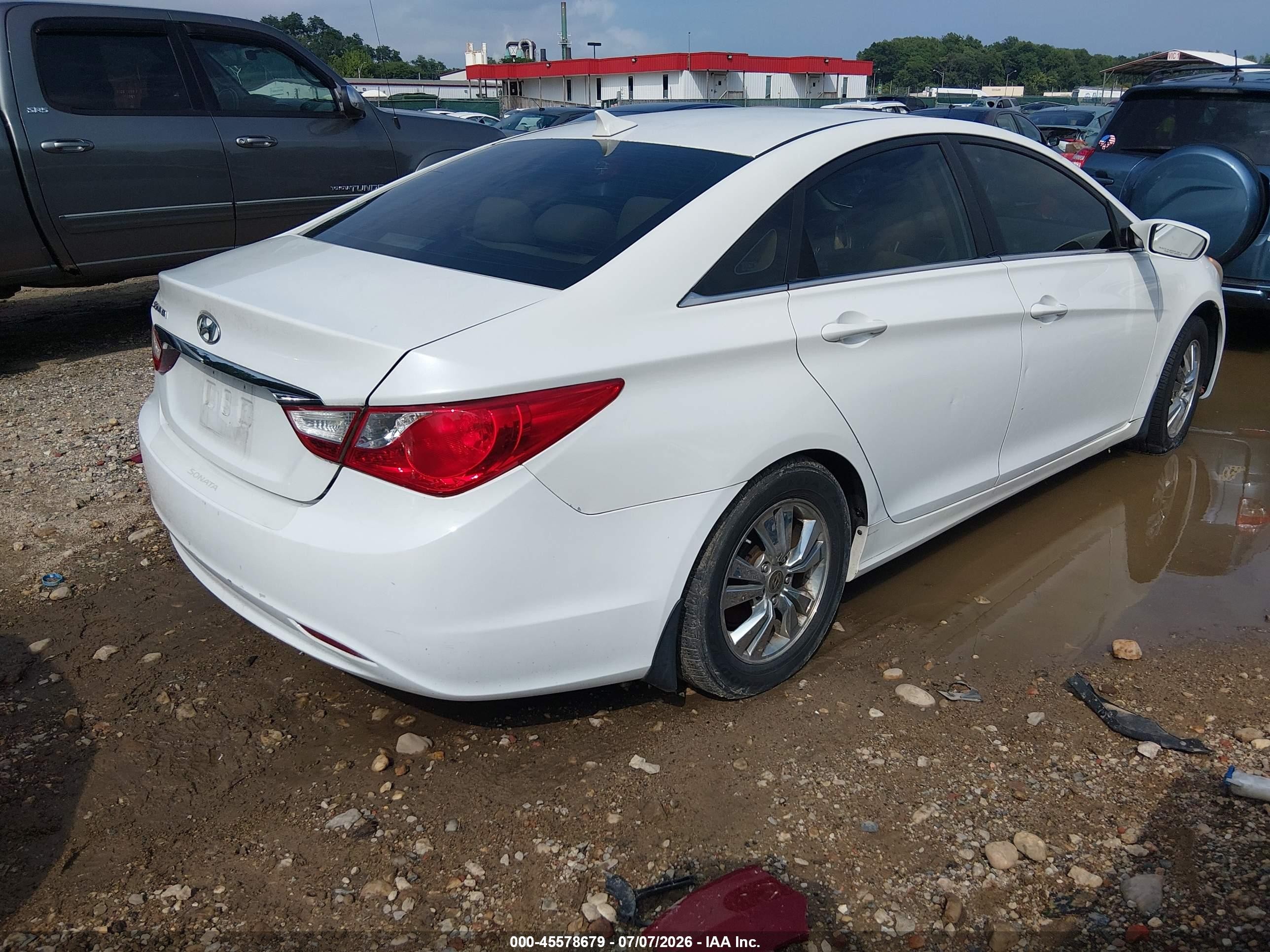 2011 Hyundai Sonata Gls White vin: 5NPEB4AC9BH240380
