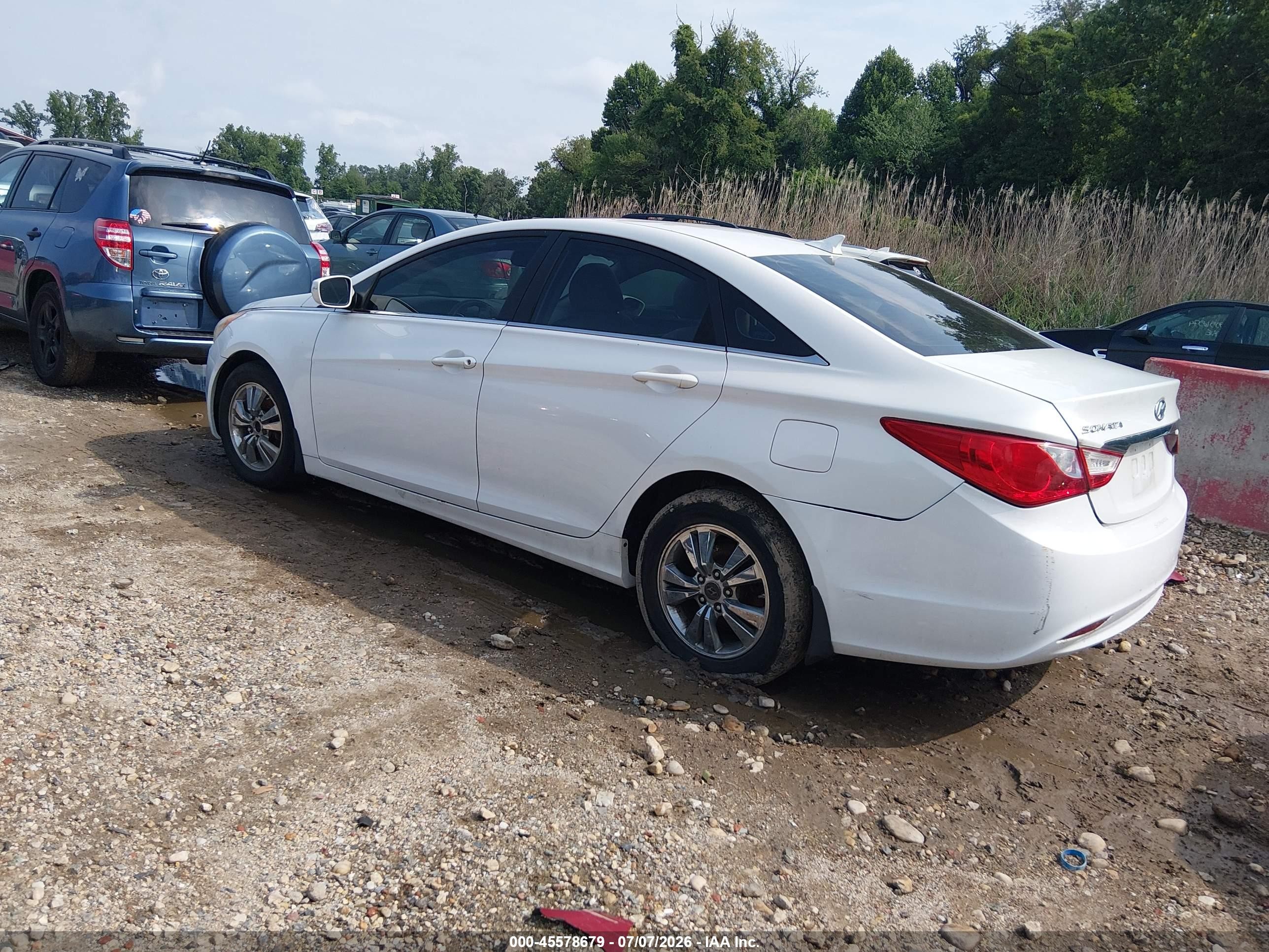 2011 Hyundai Sonata Gls White vin: 5NPEB4AC9BH240380