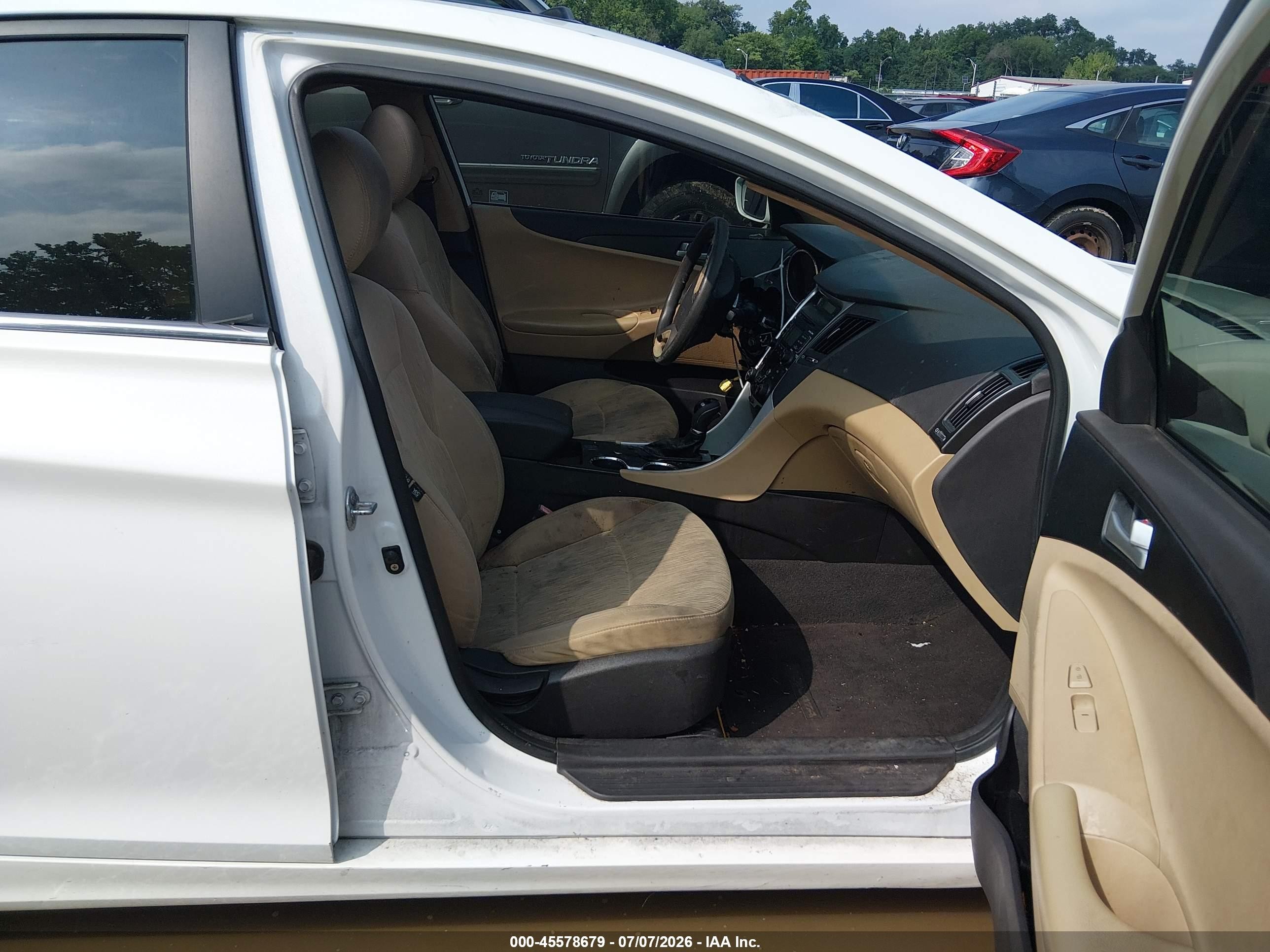 2011 Hyundai Sonata Gls White vin: 5NPEB4AC9BH240380