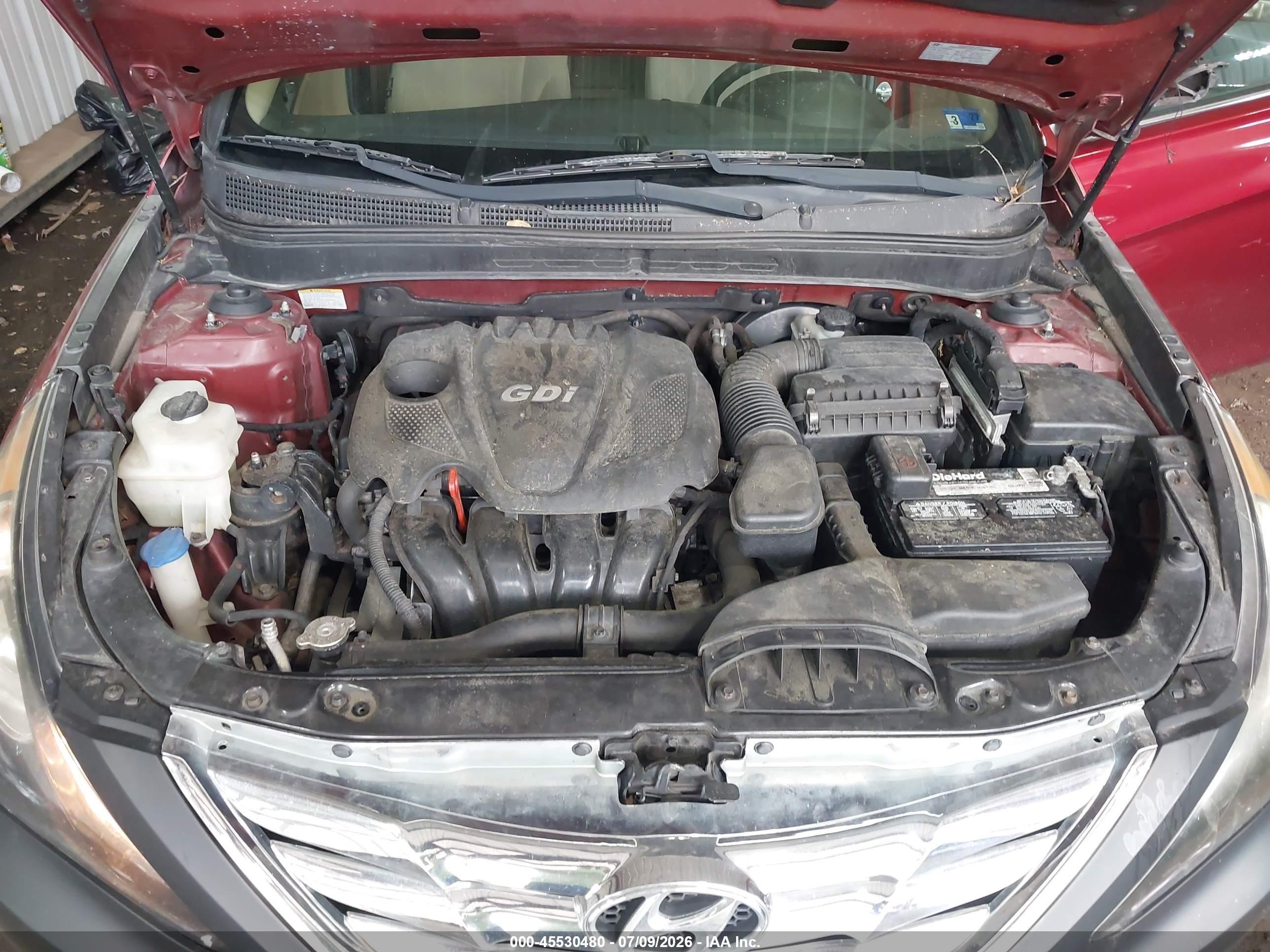 2011 Hyundai Sonata Gls Red vin: 5NPEB4AC9BH244512