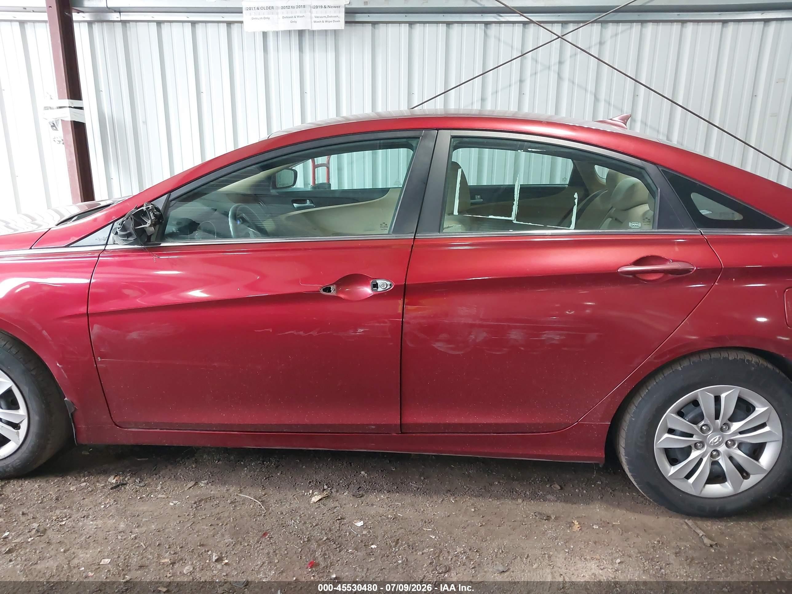 2011 Hyundai Sonata Gls Red vin: 5NPEB4AC9BH244512
