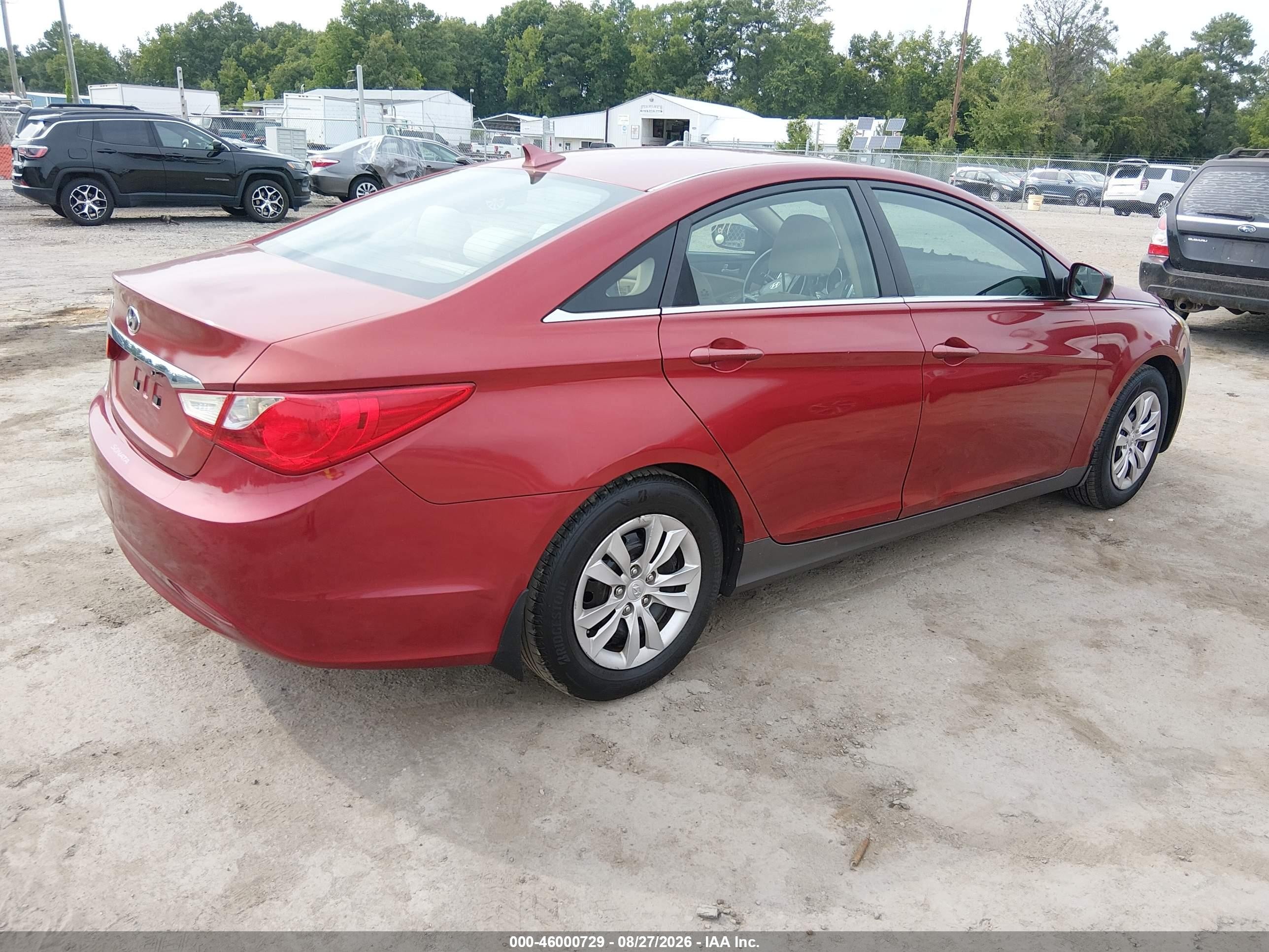 2011 Hyundai Sonata Gls Red vin: 5NPEB4AC9BH244512