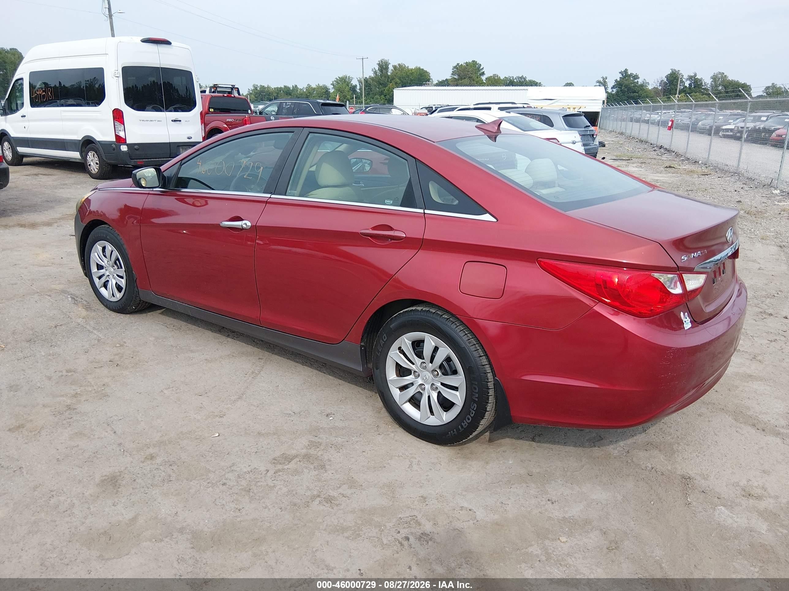 2011 Hyundai Sonata Gls Red vin: 5NPEB4AC9BH244512