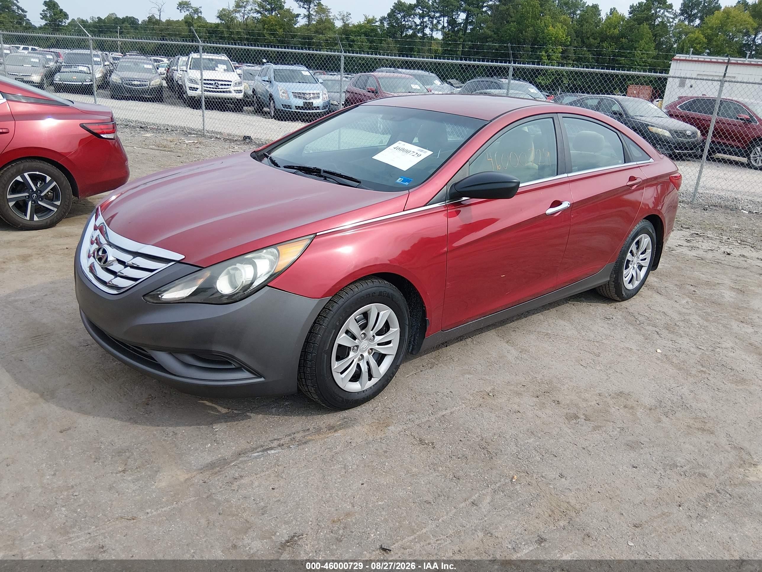 2011 Hyundai Sonata Gls Red vin: 5NPEB4AC9BH244512