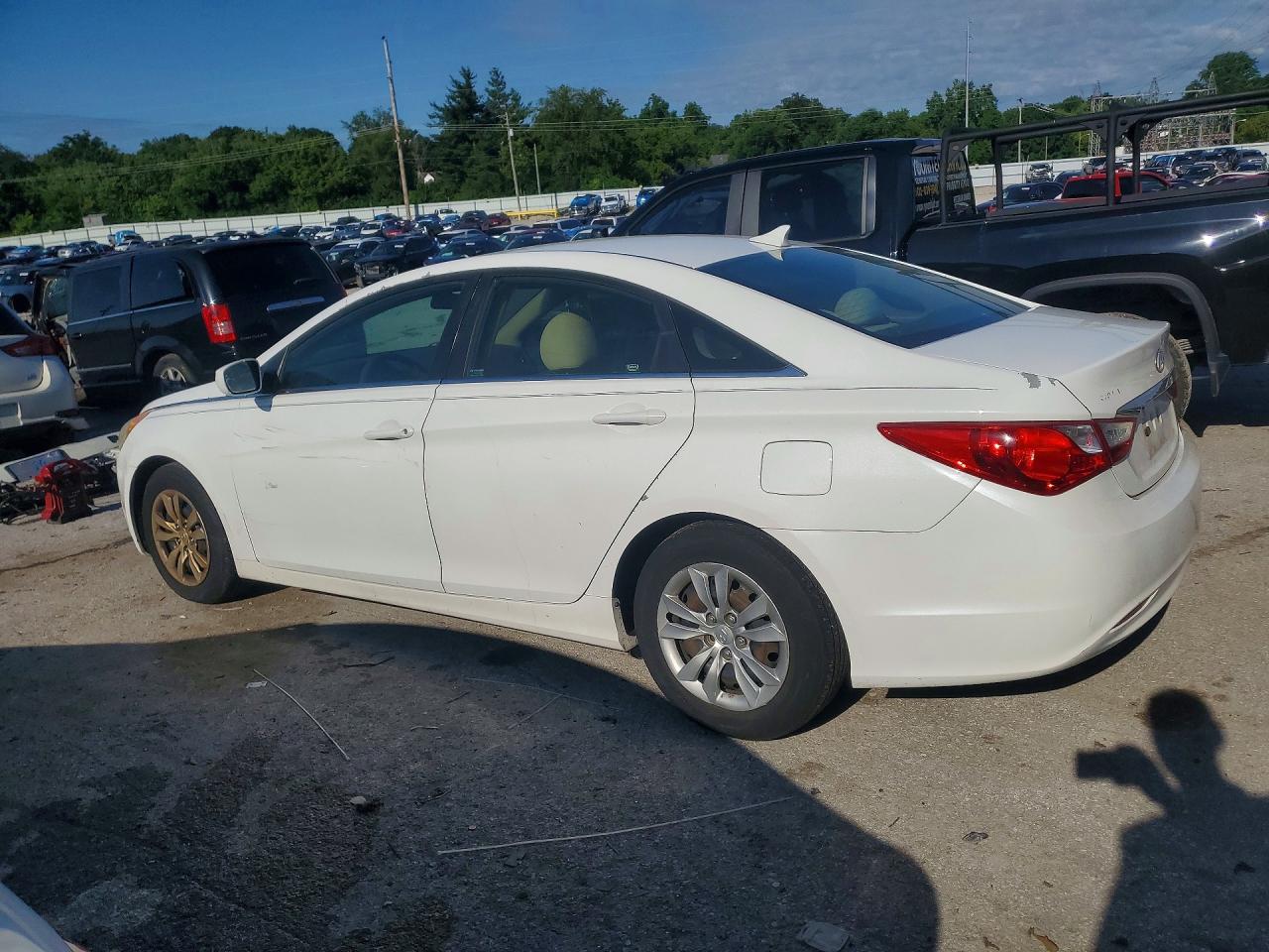 2011 Hyundai Sonata Gls White vin: 5NPEB4AC9BH253002