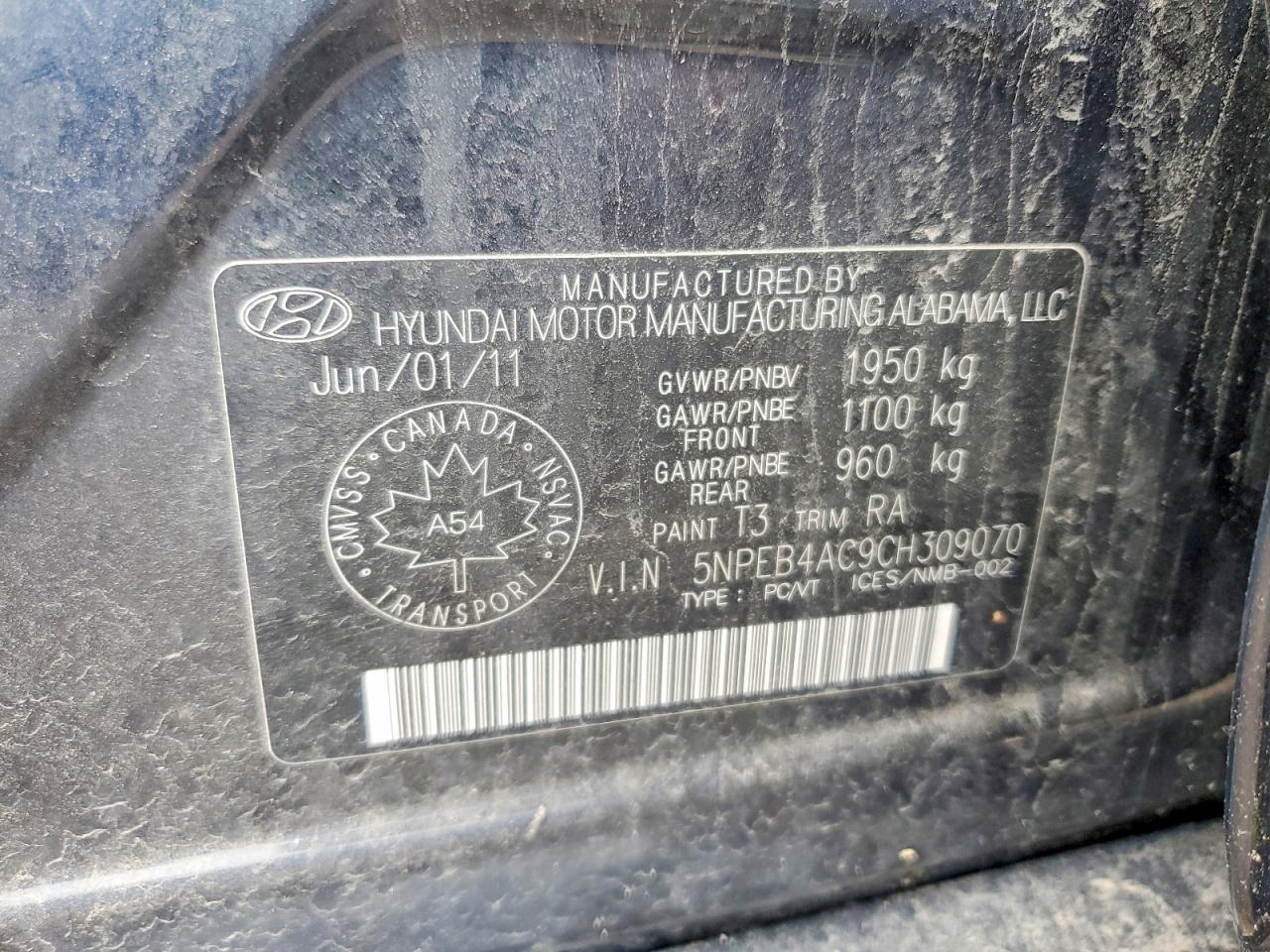 2012 Hyundai Sonata Gls Синий vin: 5NPEB4AC9CH309070