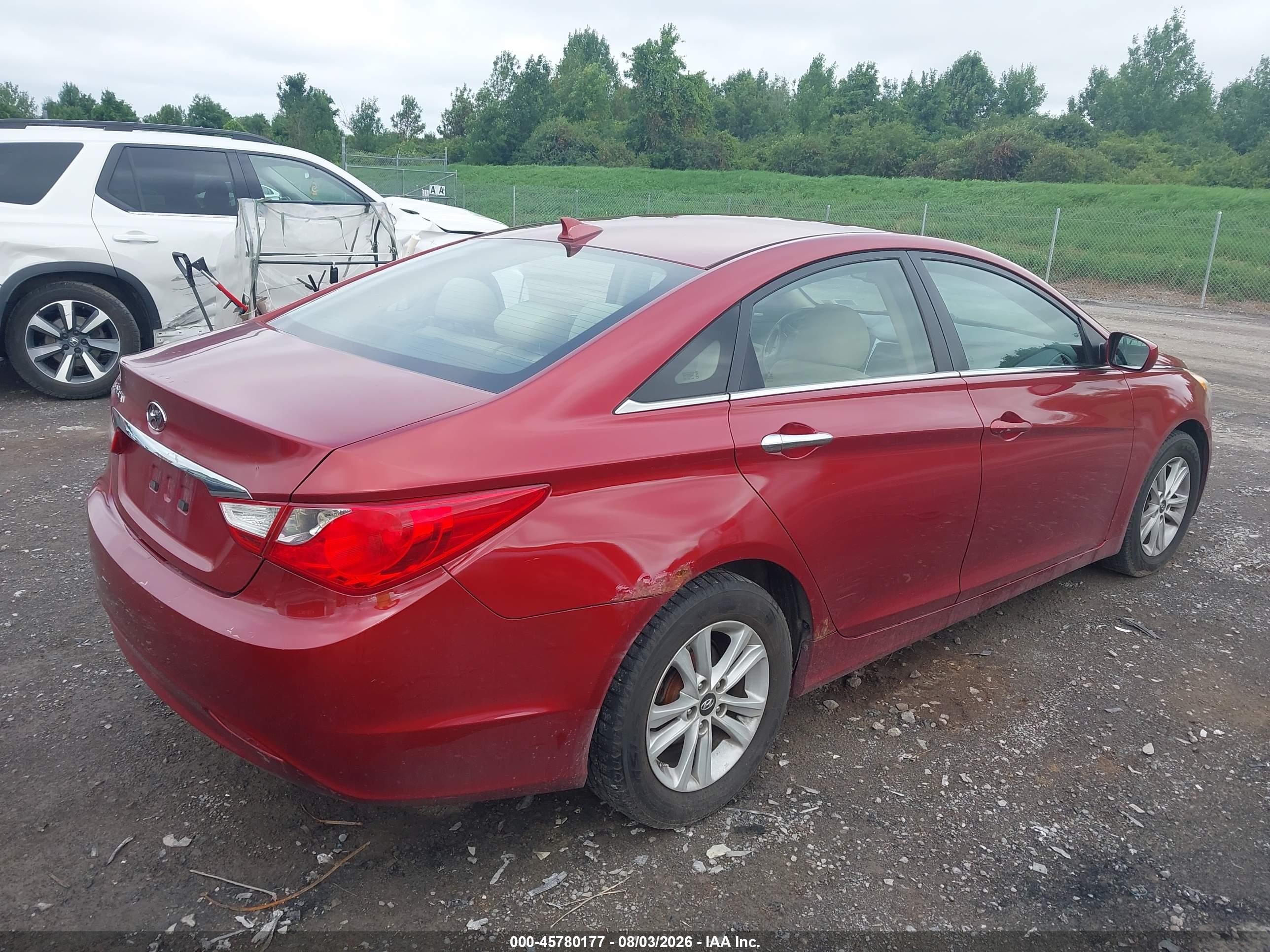 2012 Hyundai Sonata Gls Red vin: 5NPEB4AC9CH323549