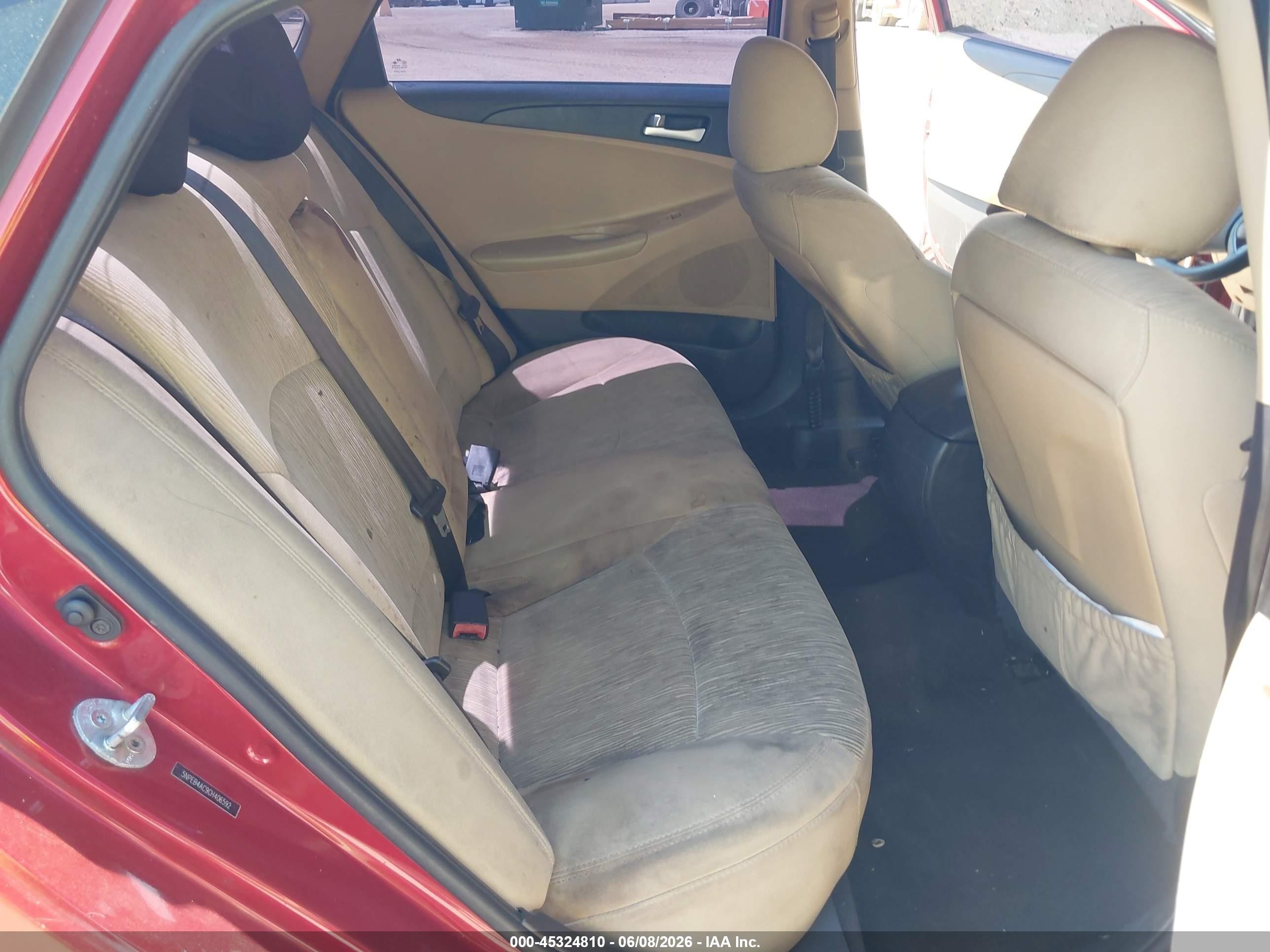 2012 Hyundai Sonata Gls Red vin: 5NPEB4AC9CH406592