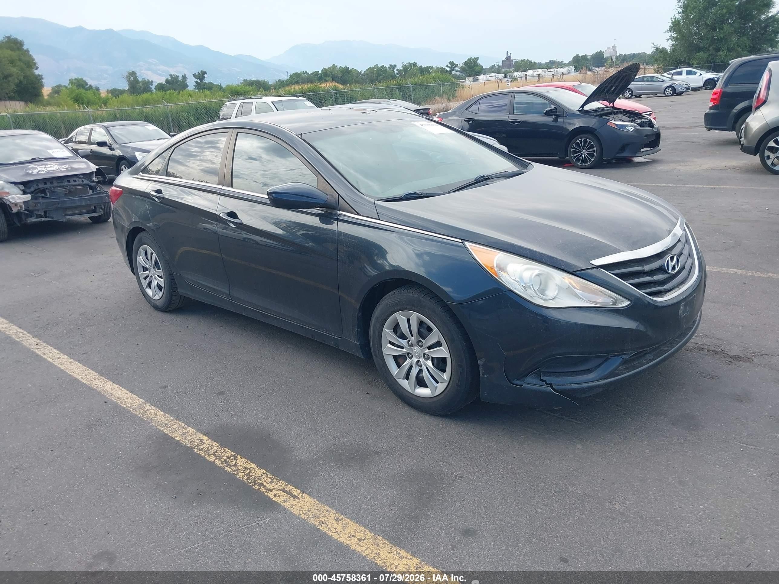 2012 Hyundai Sonata Gls Blue vin: 5NPEB4AC9CH420654