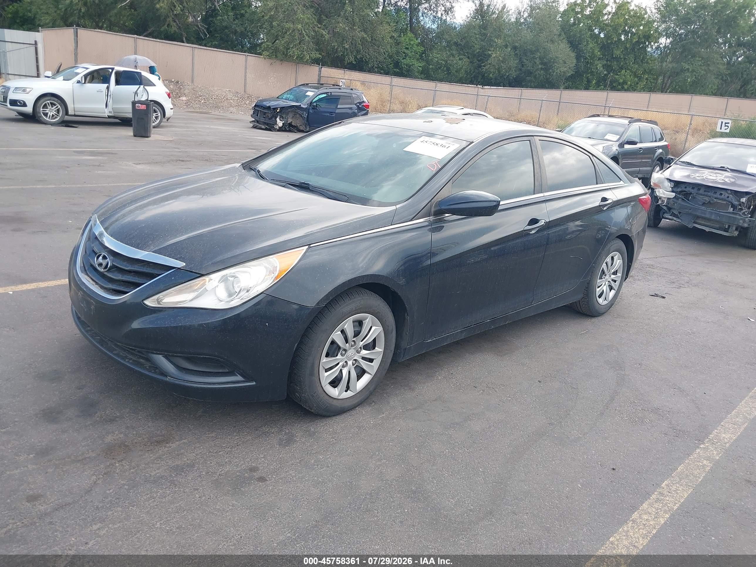 2012 Hyundai Sonata Gls Синий vin: 5NPEB4AC9CH420654