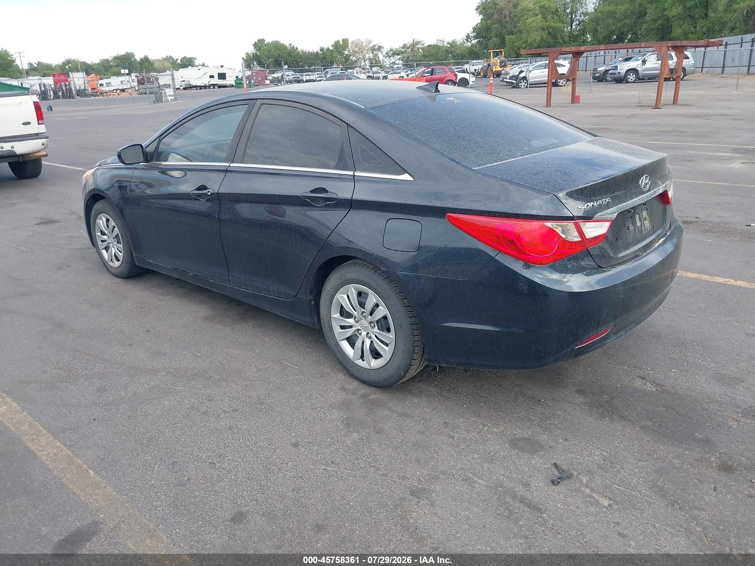2012 Hyundai Sonata Gls Синий vin: 5NPEB4AC9CH420654
