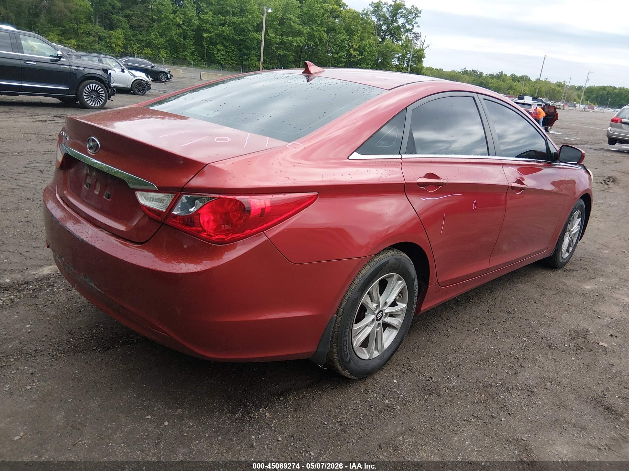 2012 Hyundai Sonata Gls Red vin: 5NPEB4AC9CH423411
