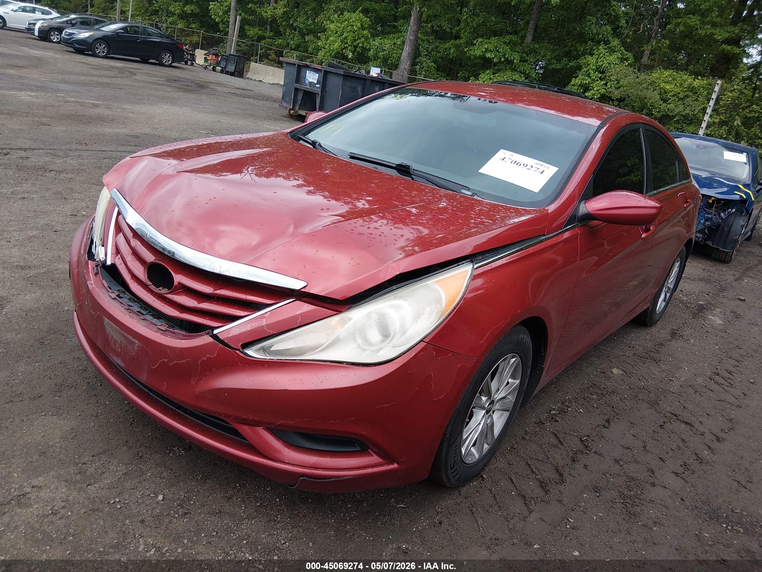 2012 Hyundai Sonata Gls Red vin: 5NPEB4AC9CH423411