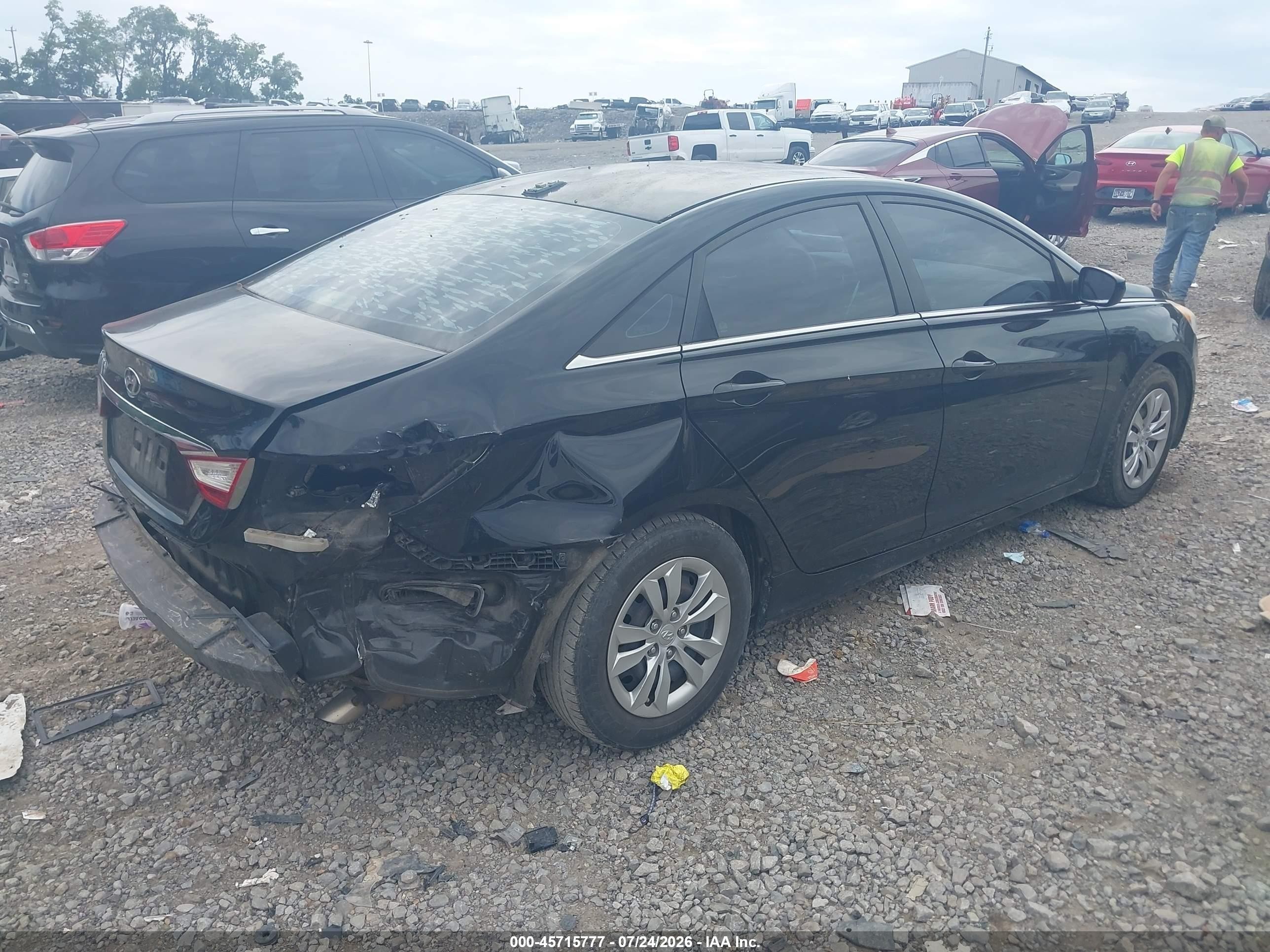 2012 Hyundai Sonata Gls Black vin: 5NPEB4AC9CH444145