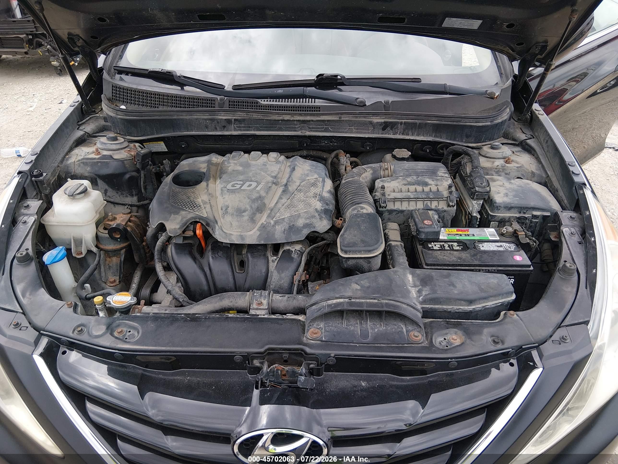 2012 Hyundai Sonata Gls Black vin: 5NPEB4AC9CH444162