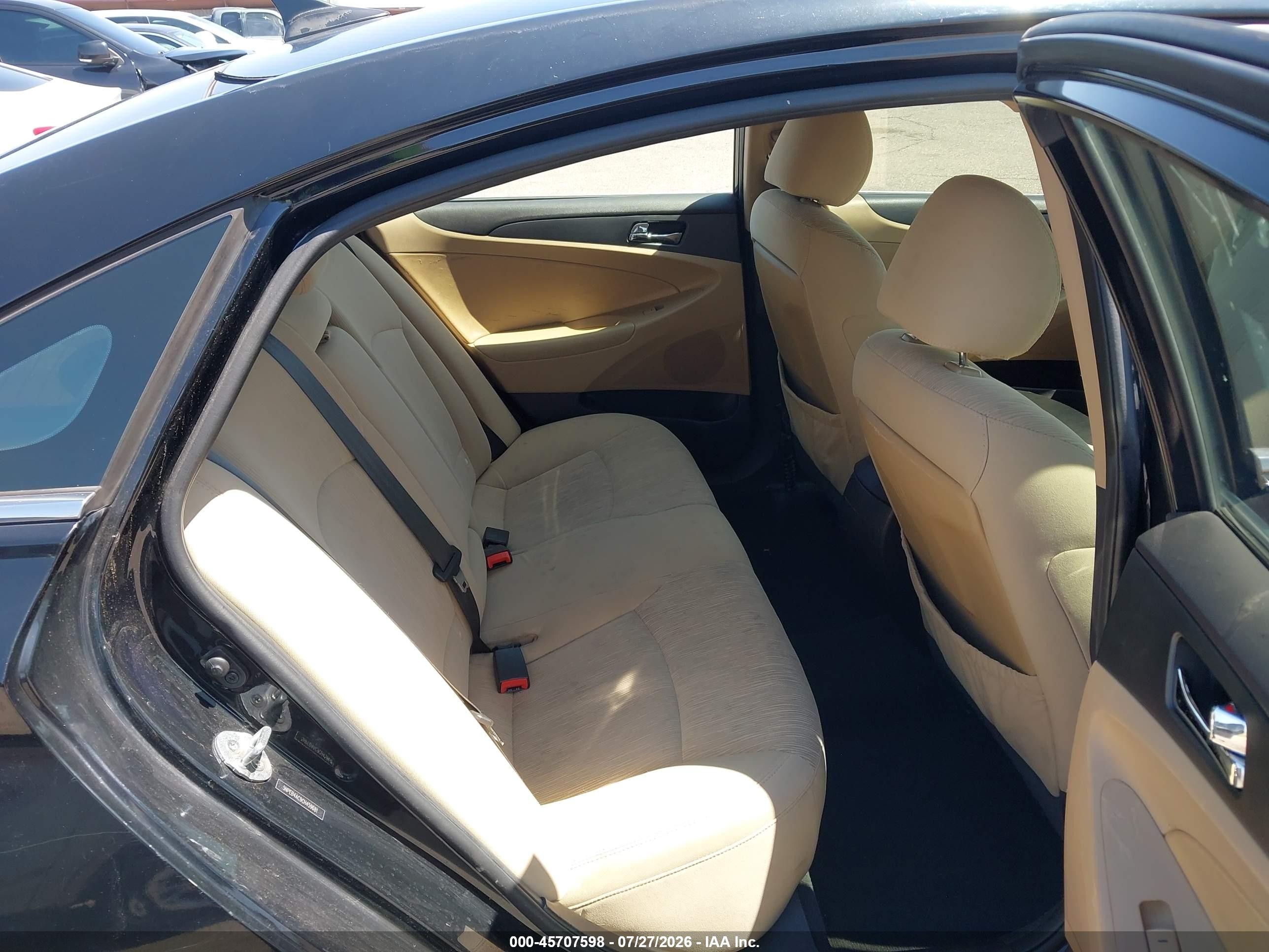 2012 Hyundai Sonata Gls Black vin: 5NPEB4AC9CH459681