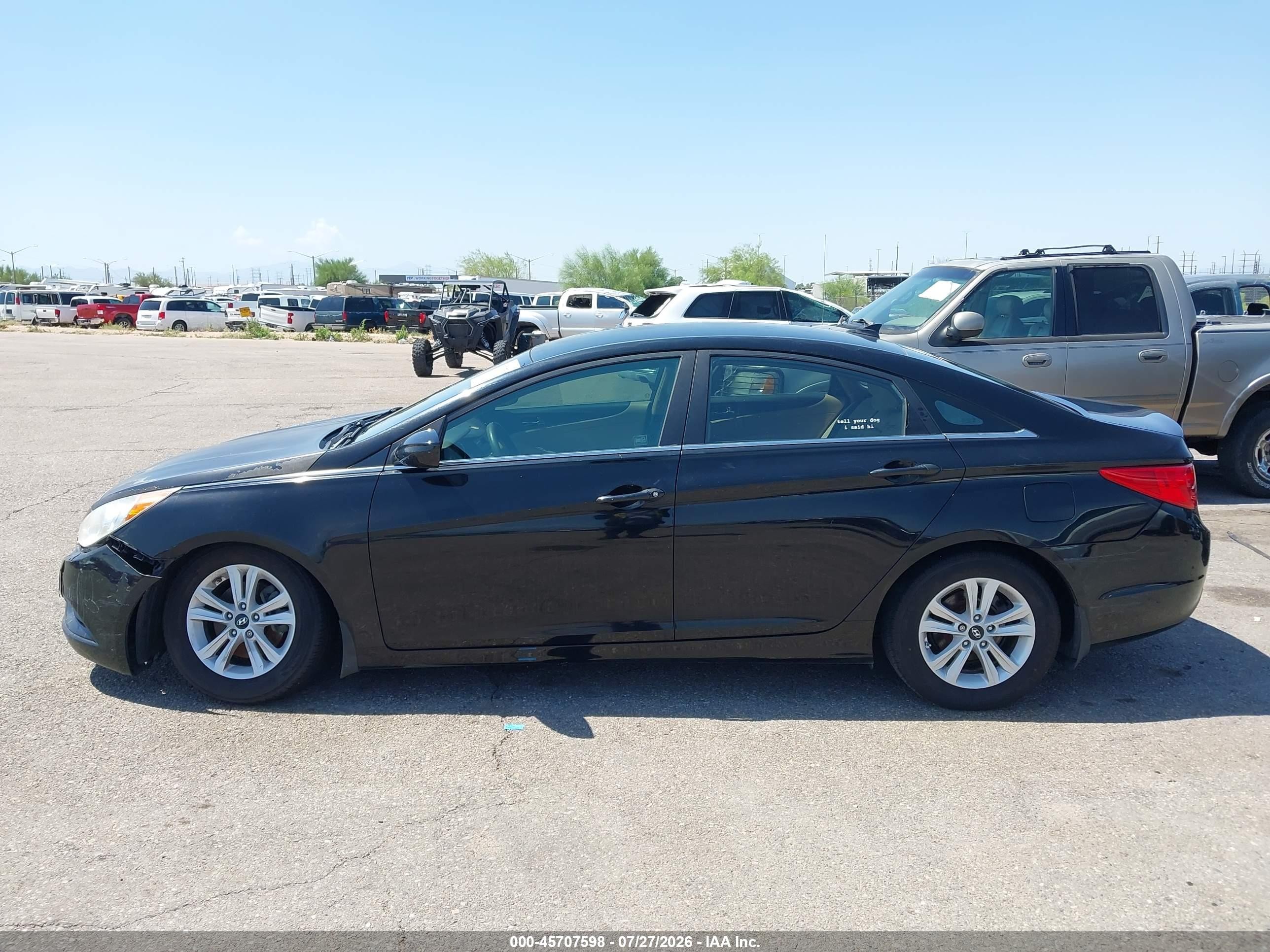 2012 Hyundai Sonata Gls Black vin: 5NPEB4AC9CH459681