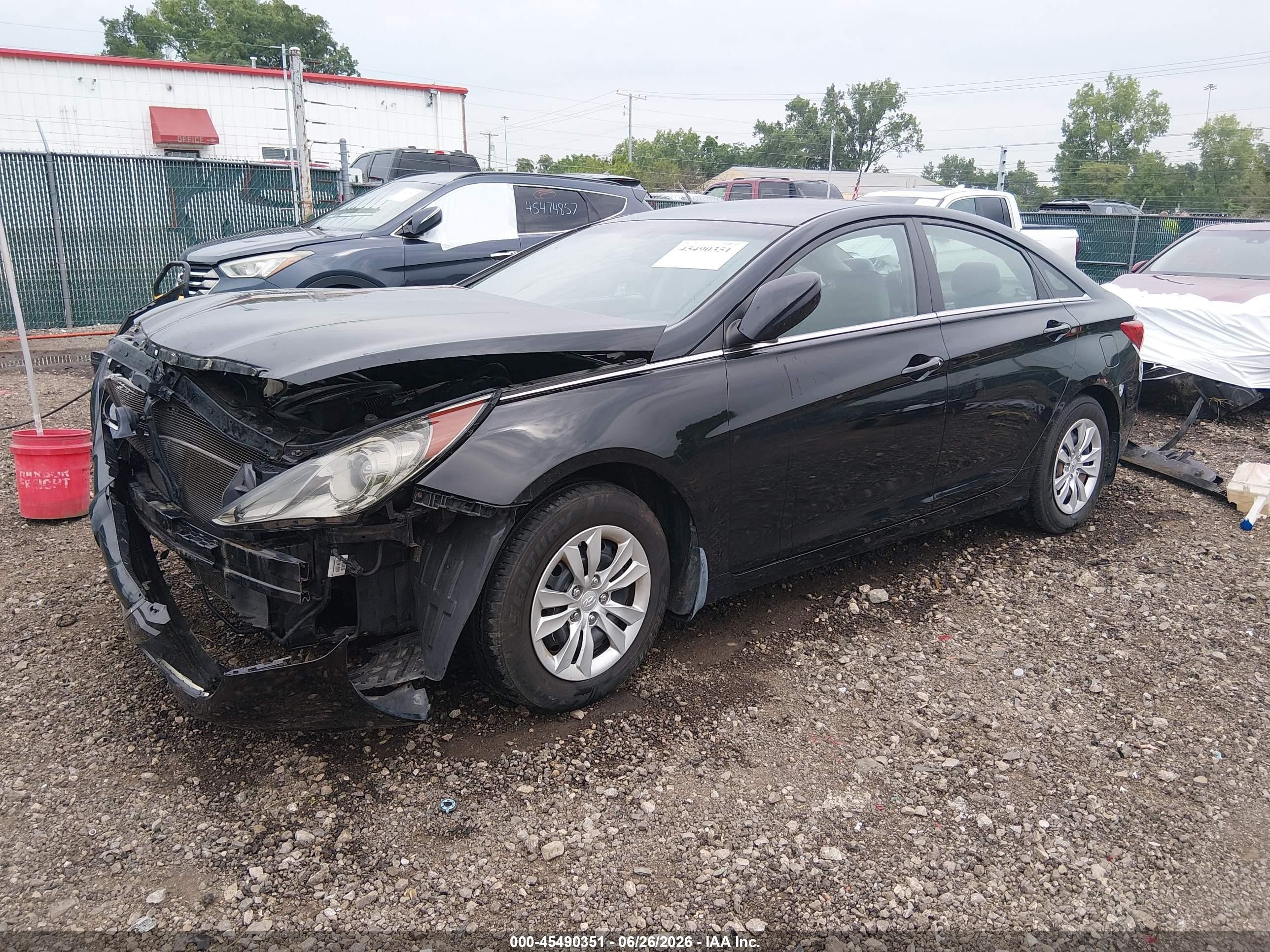 2012 Hyundai Sonata Gls Black vin: 5NPEB4AC9CH461950