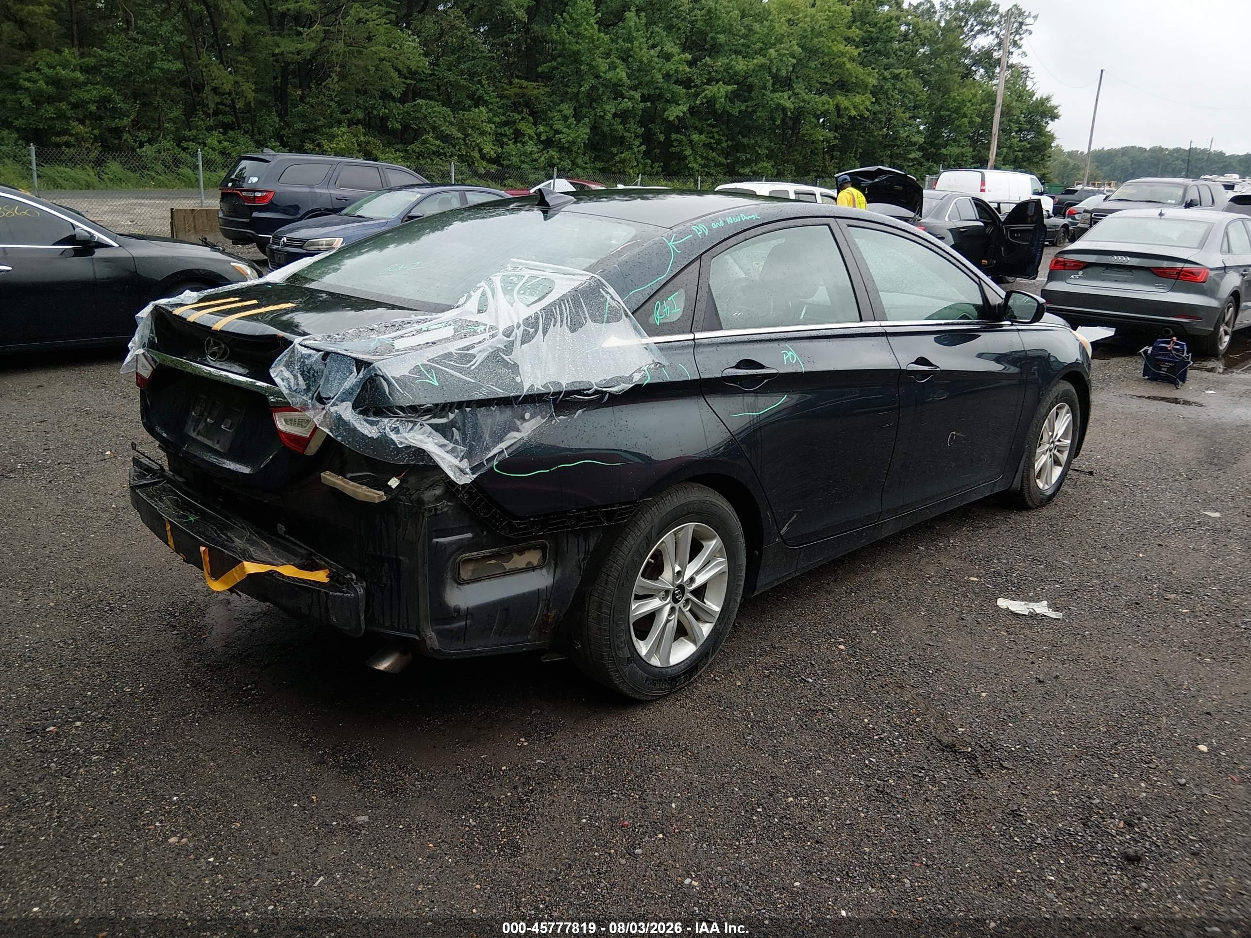 2012 Hyundai Sonata Gls Серый vin: 5NPEB4AC9CH469112