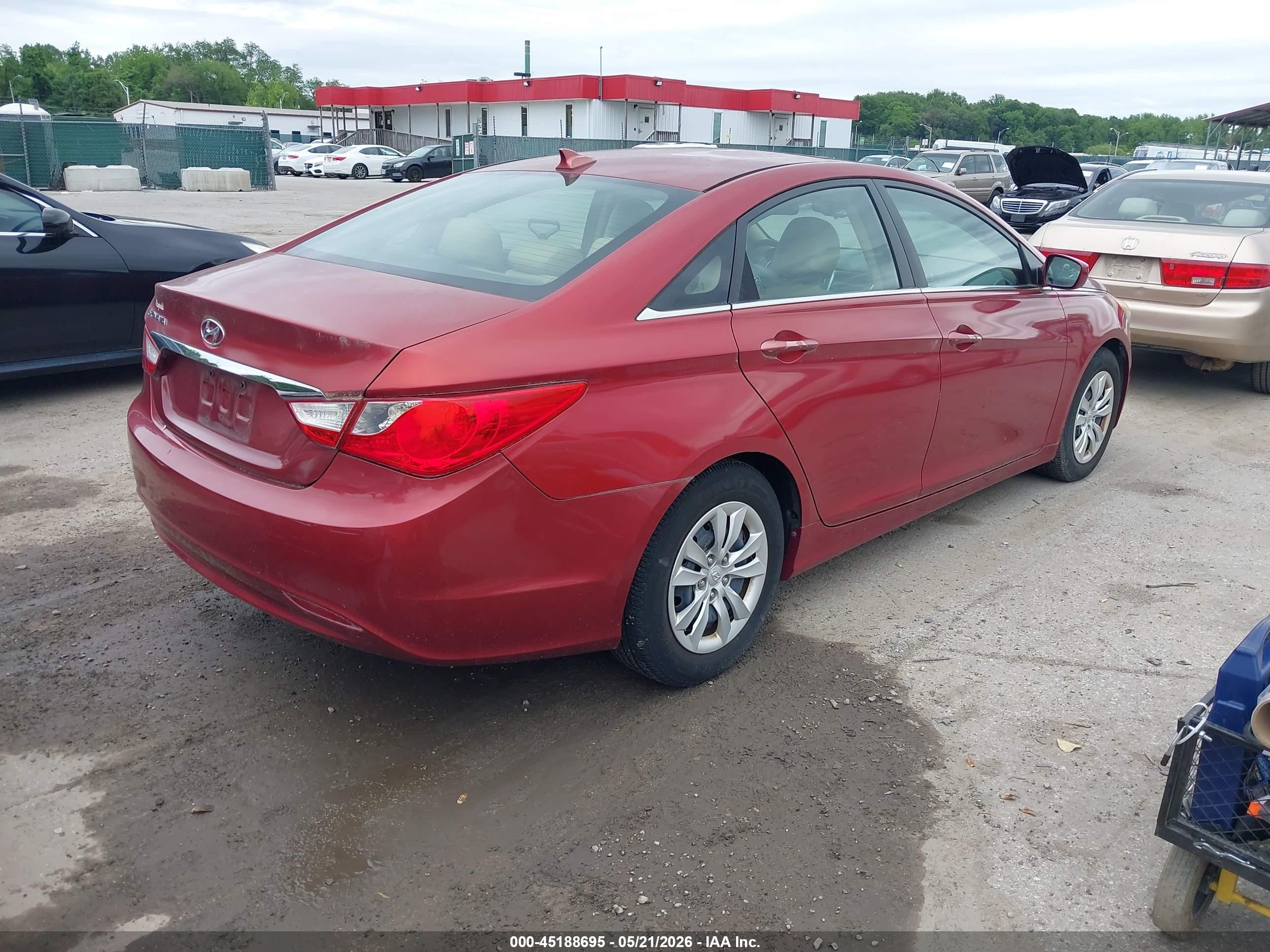2012 Hyundai Sonata Gls Red vin: 5NPEB4AC9CH482717
