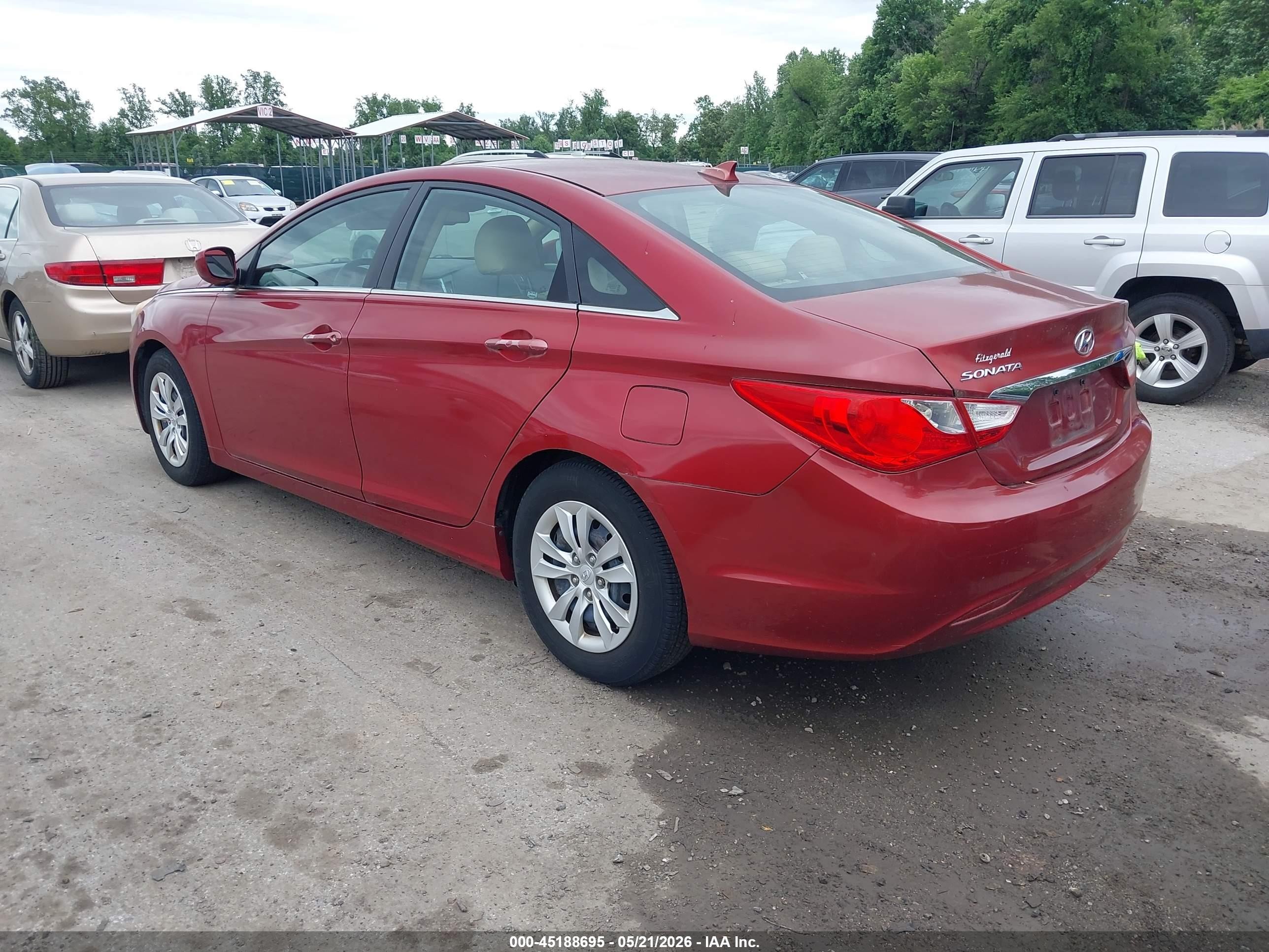 2012 Hyundai Sonata Gls Red vin: 5NPEB4AC9CH482717