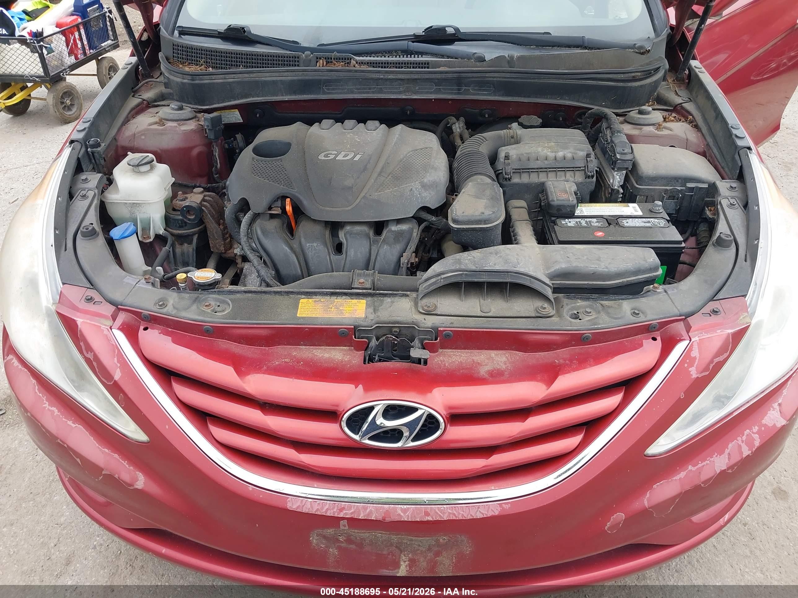 2012 Hyundai Sonata Gls Red vin: 5NPEB4AC9CH482717