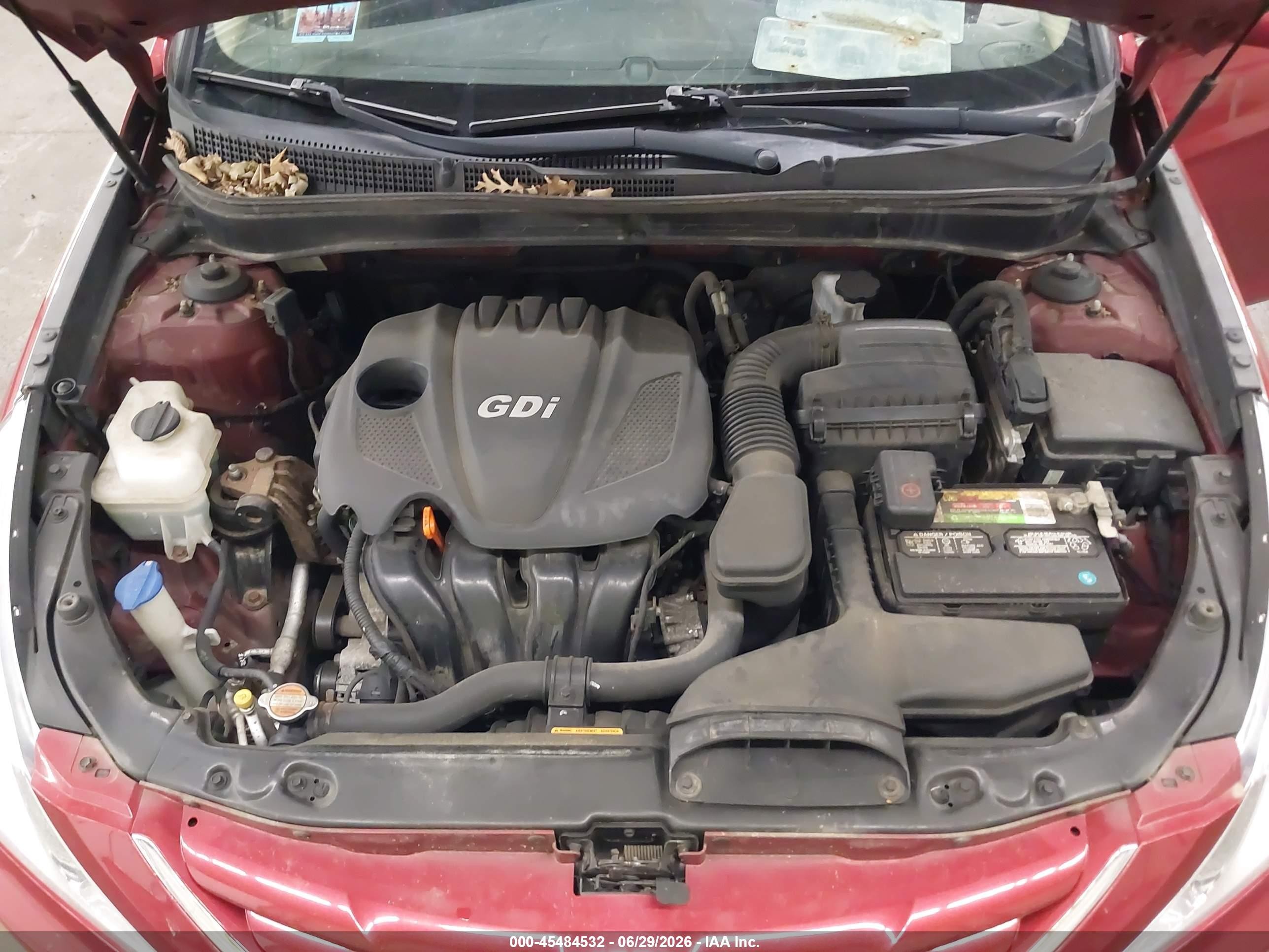 2012 Hyundai Sonata Gls Red vin: 5NPEB4AC9CH486699