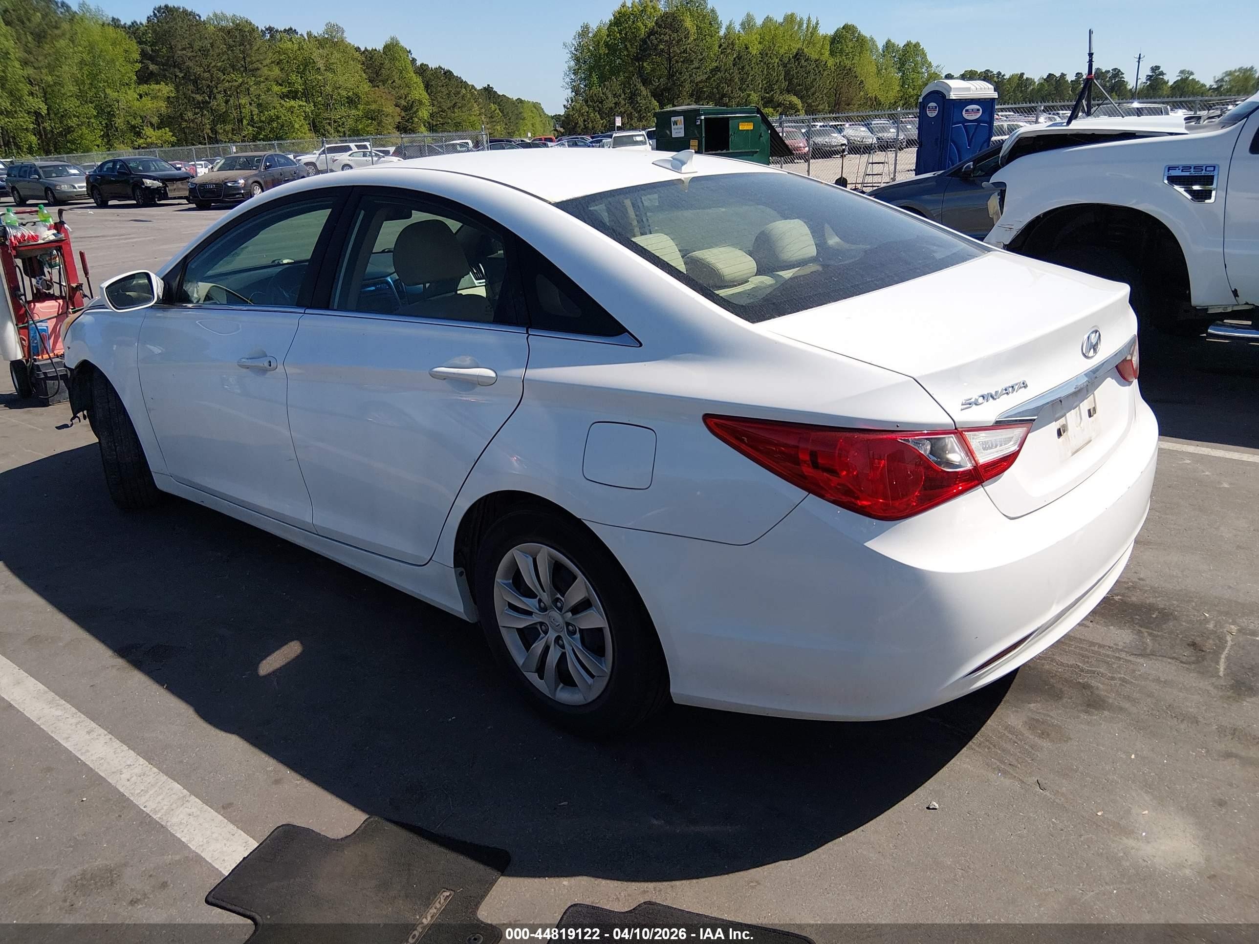 2013 Hyundai Sonata Gls White vin: 5NPEB4AC9DH509674