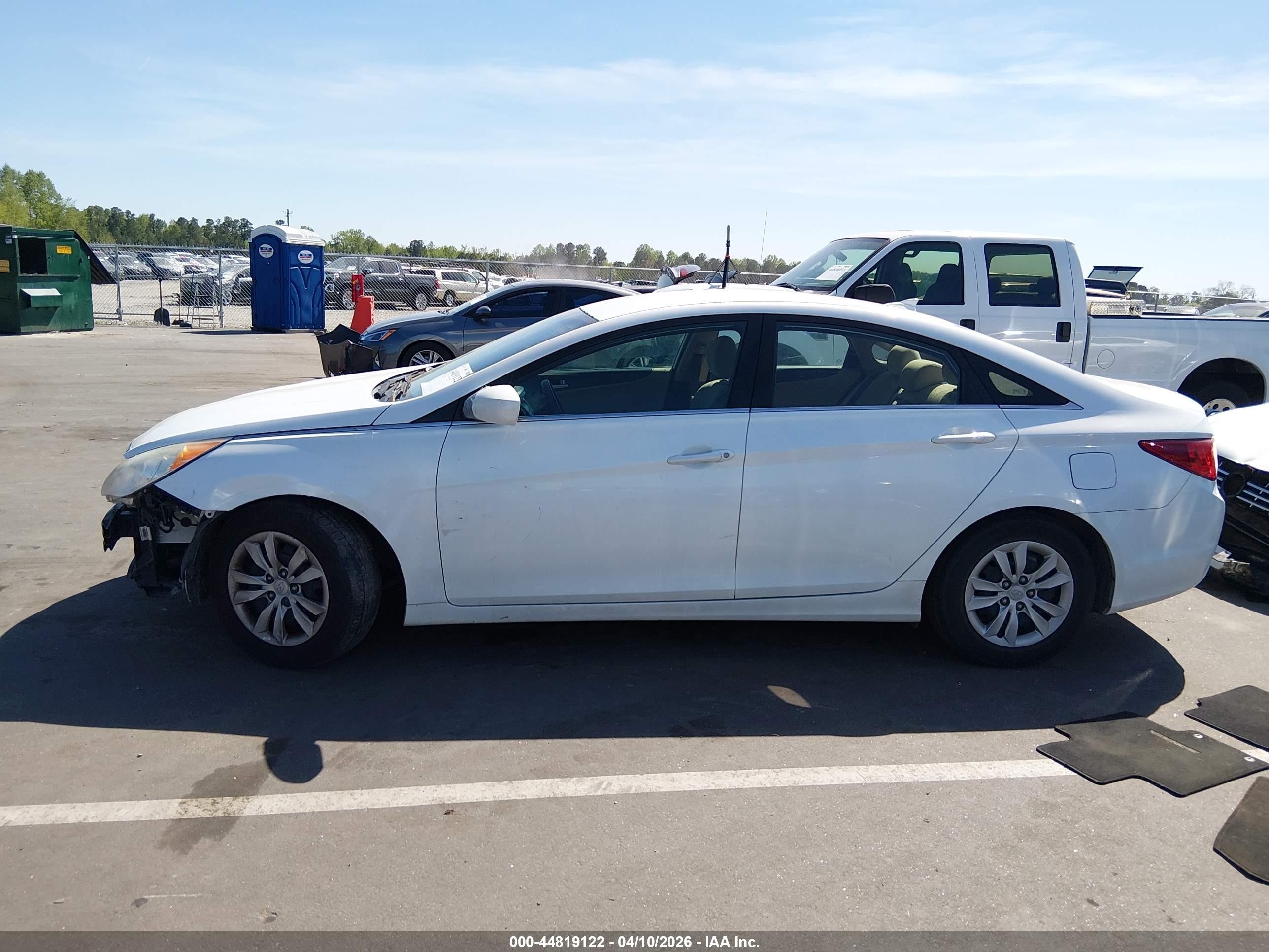 2013 Hyundai Sonata Gls White vin: 5NPEB4AC9DH509674
