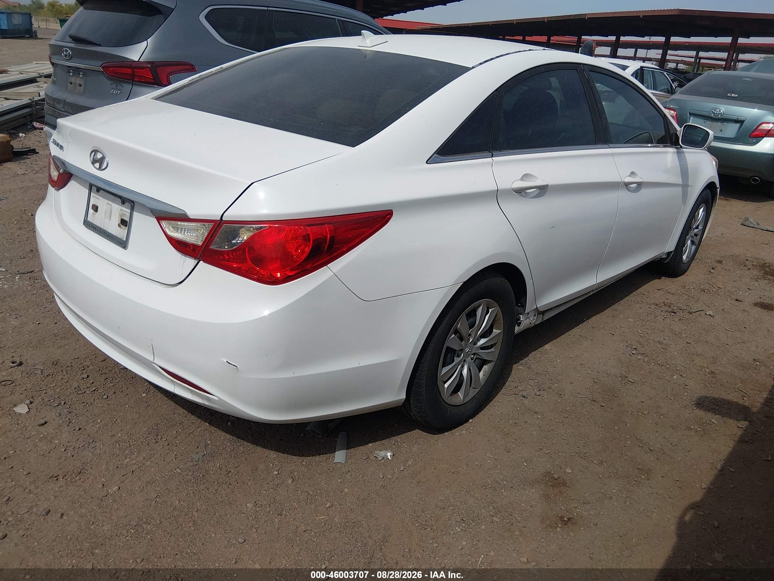 2013 Hyundai Sonata Gls White vin: 5NPEB4AC9DH539807