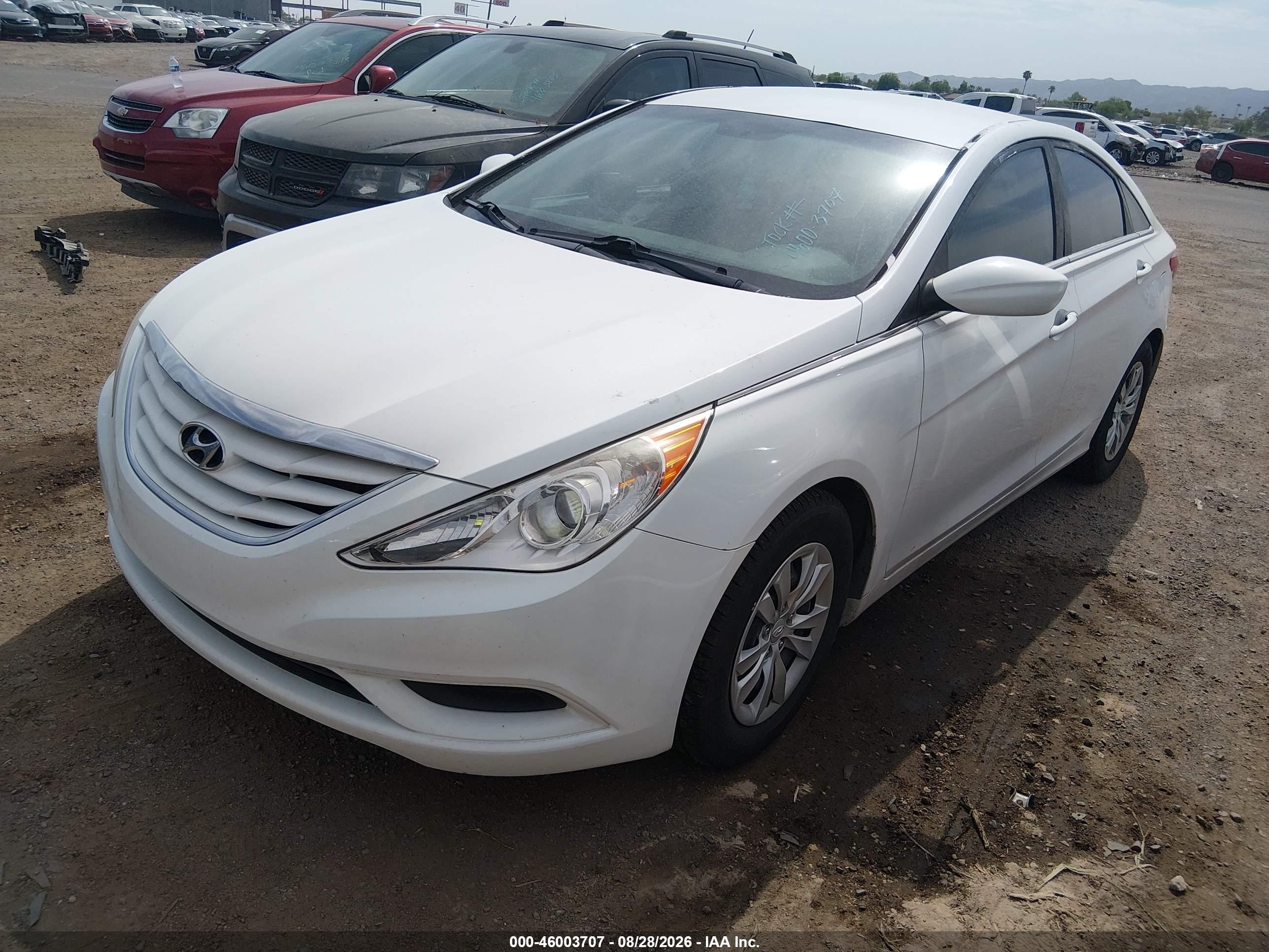 2013 Hyundai Sonata Gls White vin: 5NPEB4AC9DH539807