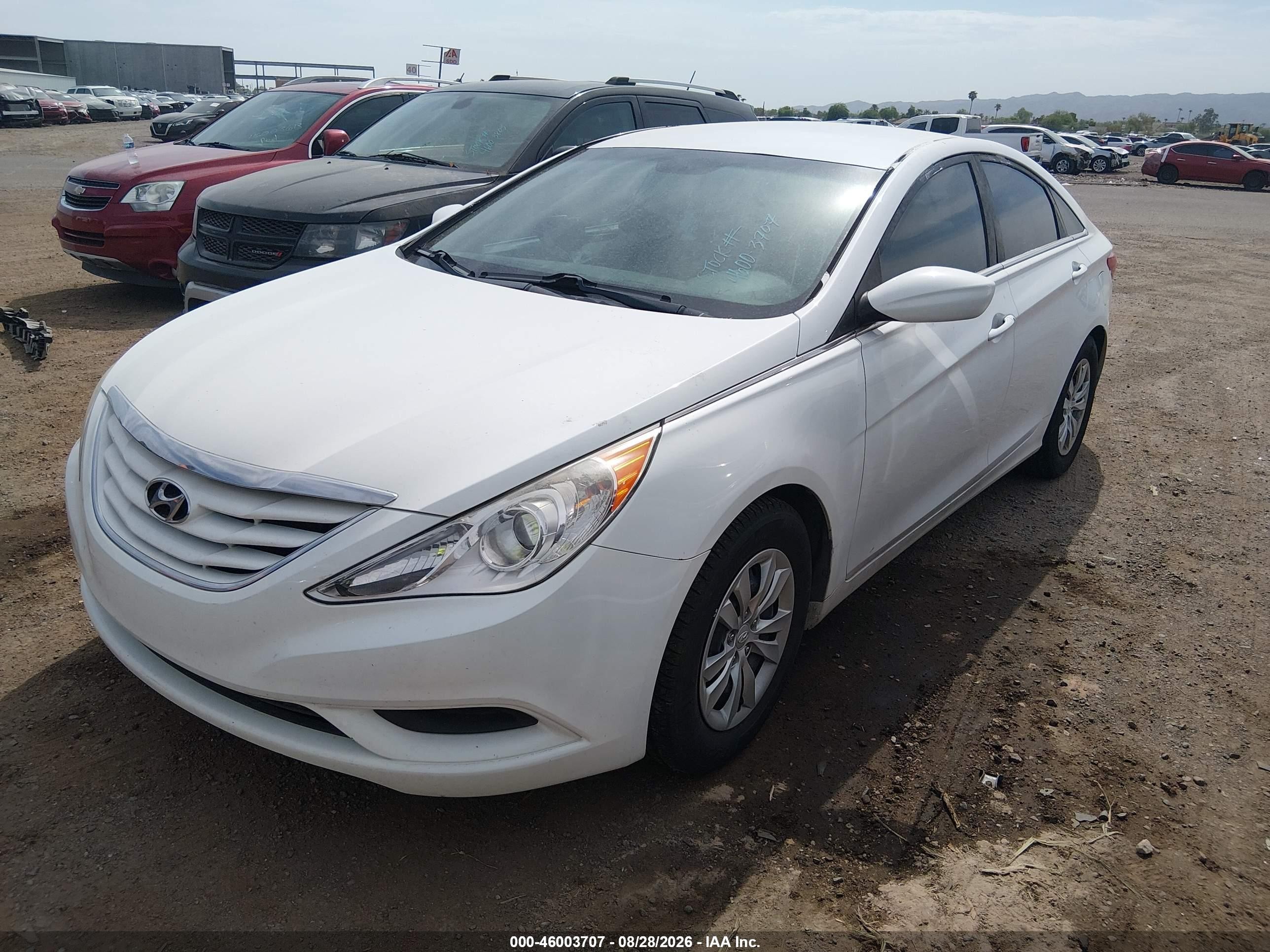 2013 Hyundai Sonata Gls White vin: 5NPEB4AC9DH539807