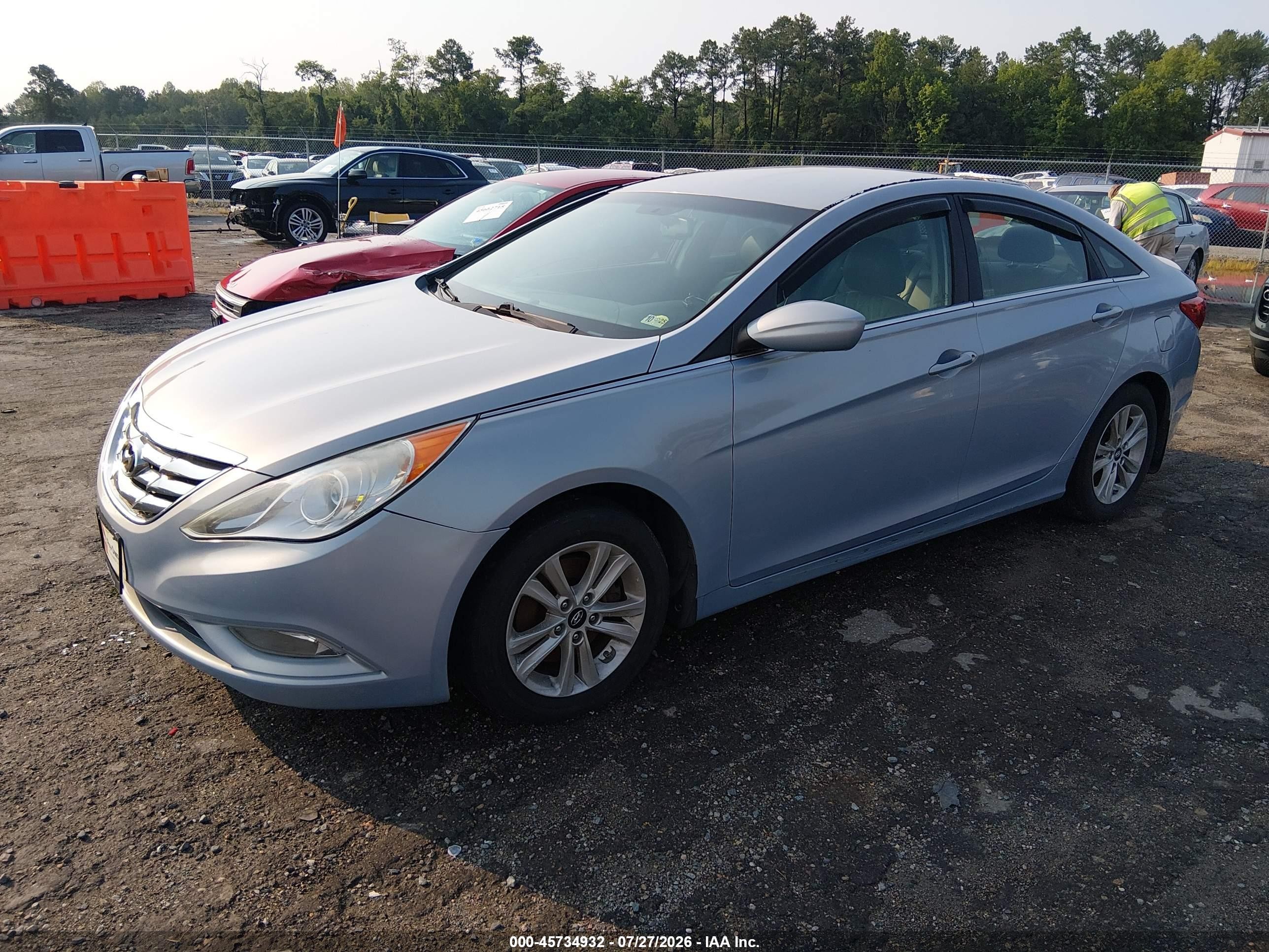 2013 Hyundai Sonata Gls Light Blue vin: 5NPEB4AC9DH553402