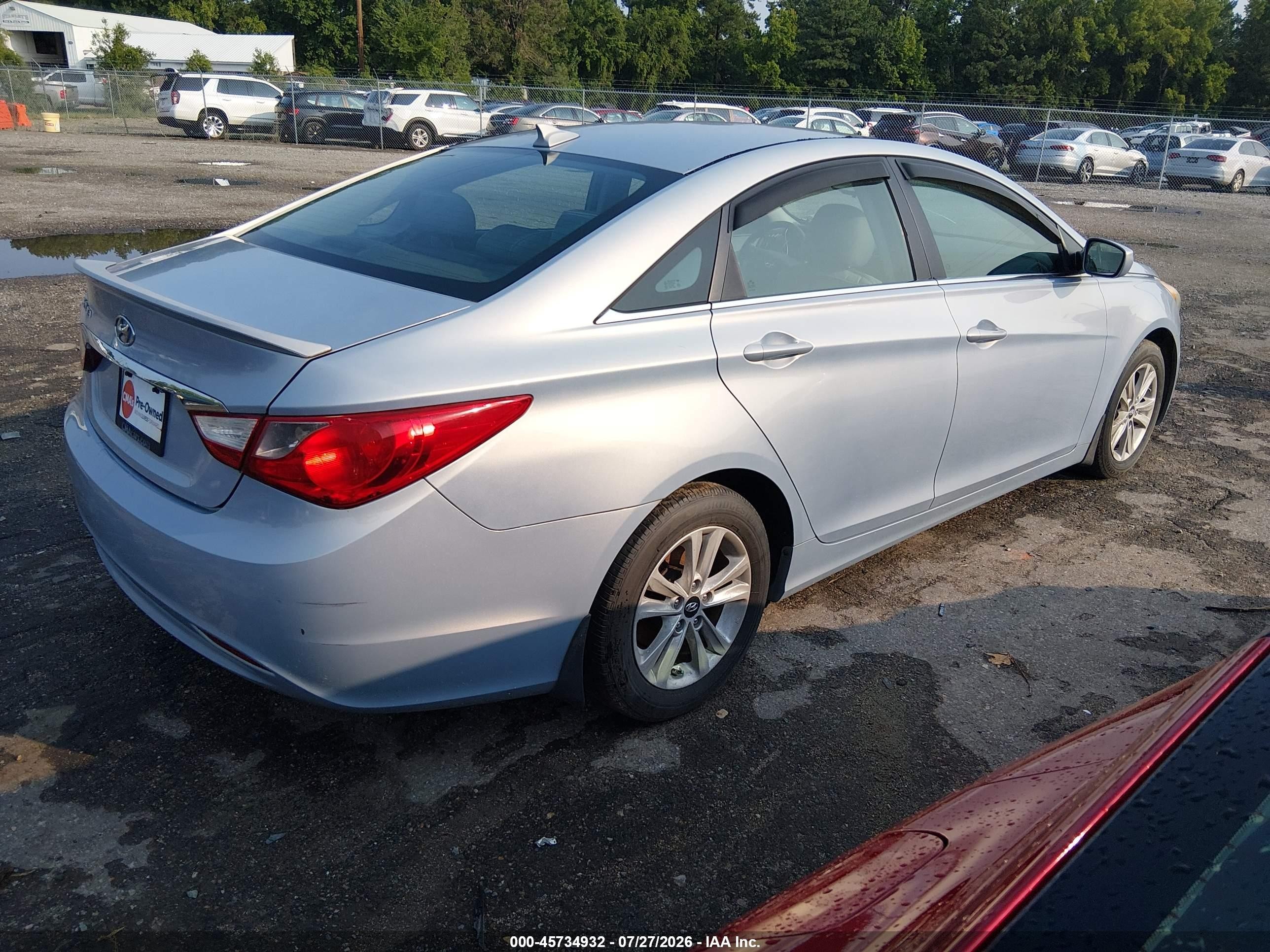 2013 Hyundai Sonata Gls Light Blue vin: 5NPEB4AC9DH553402