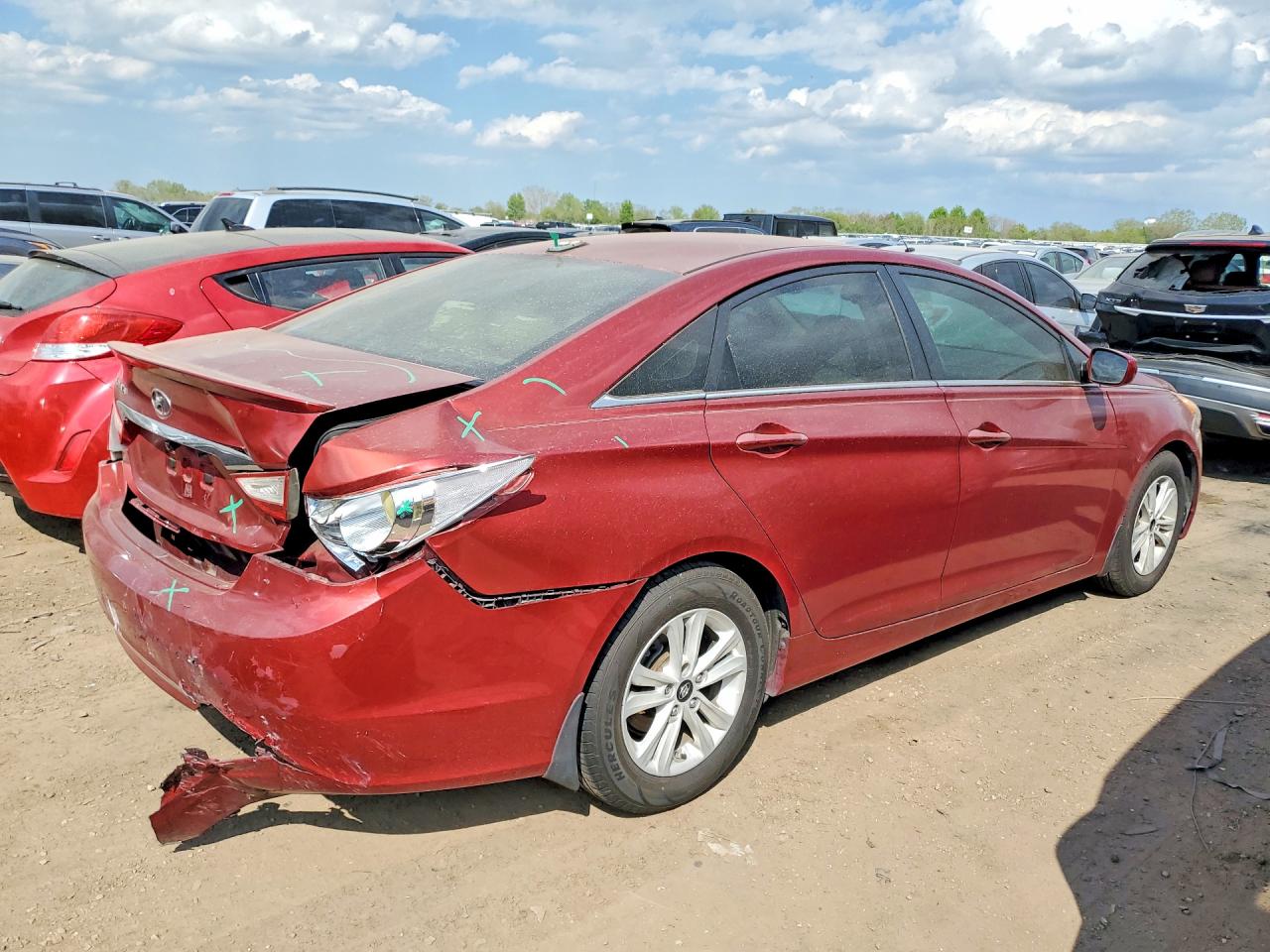 2013 Hyundai Sonata Gls Red vin: 5NPEB4AC9DH568949