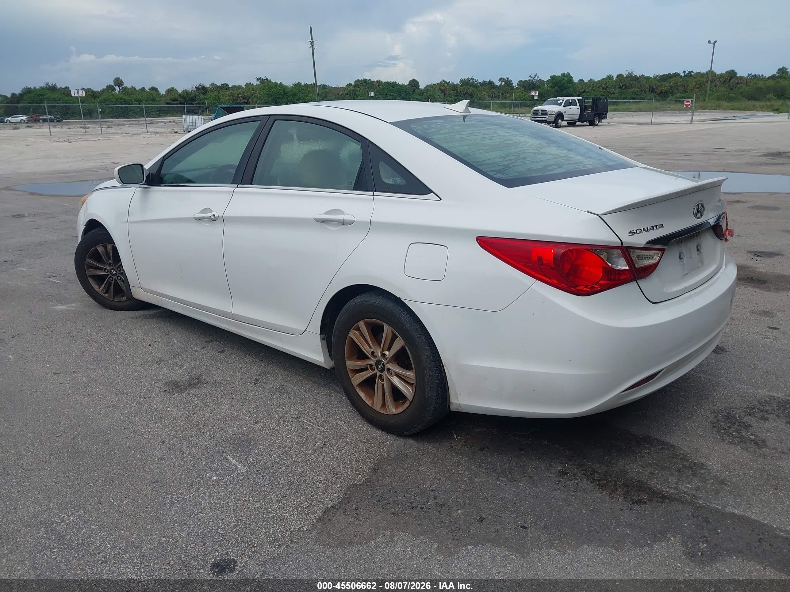 2013 Hyundai Sonata Gls White vin: 5NPEB4AC9DH573083