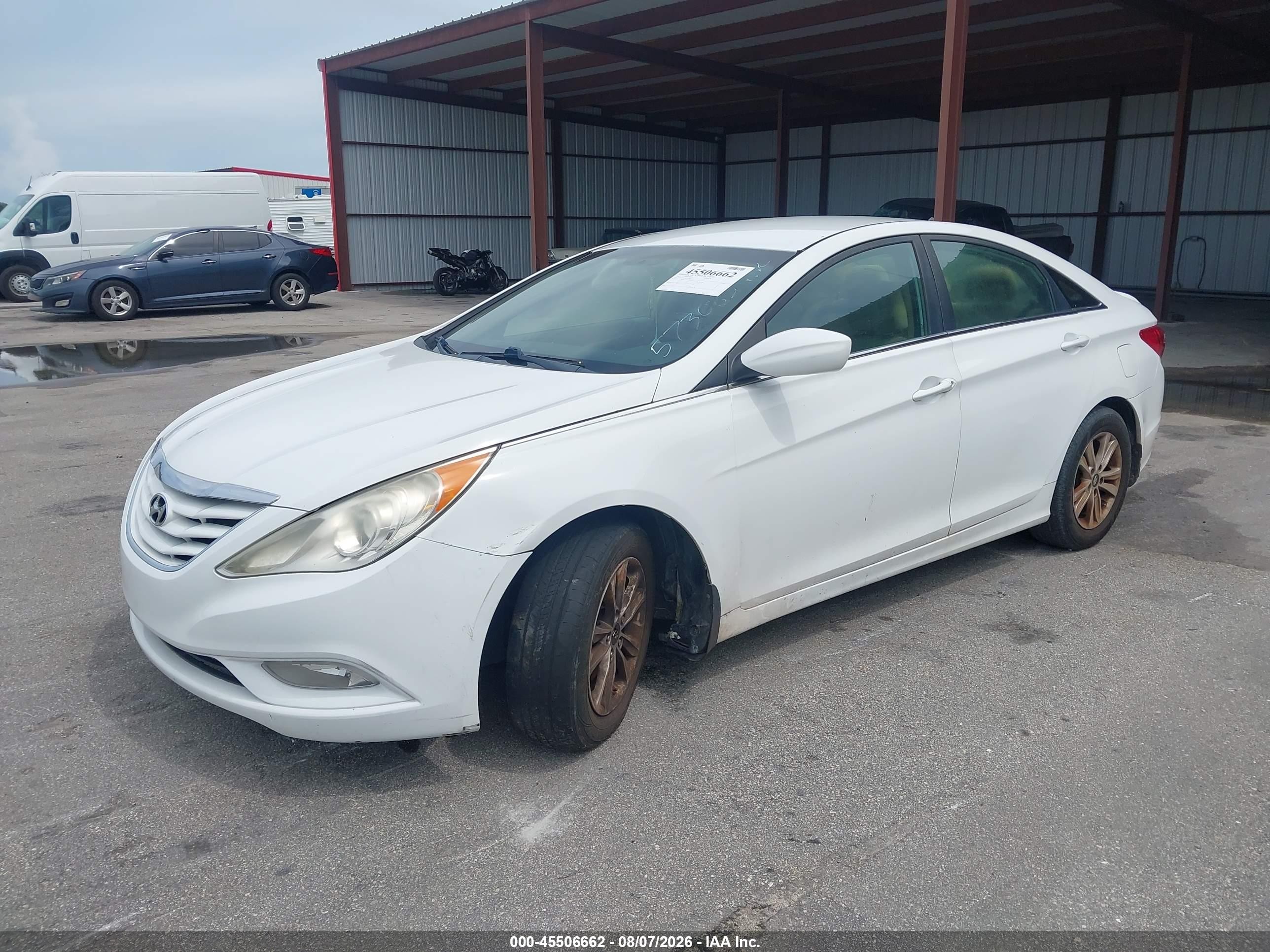 2013 Hyundai Sonata Gls White vin: 5NPEB4AC9DH573083