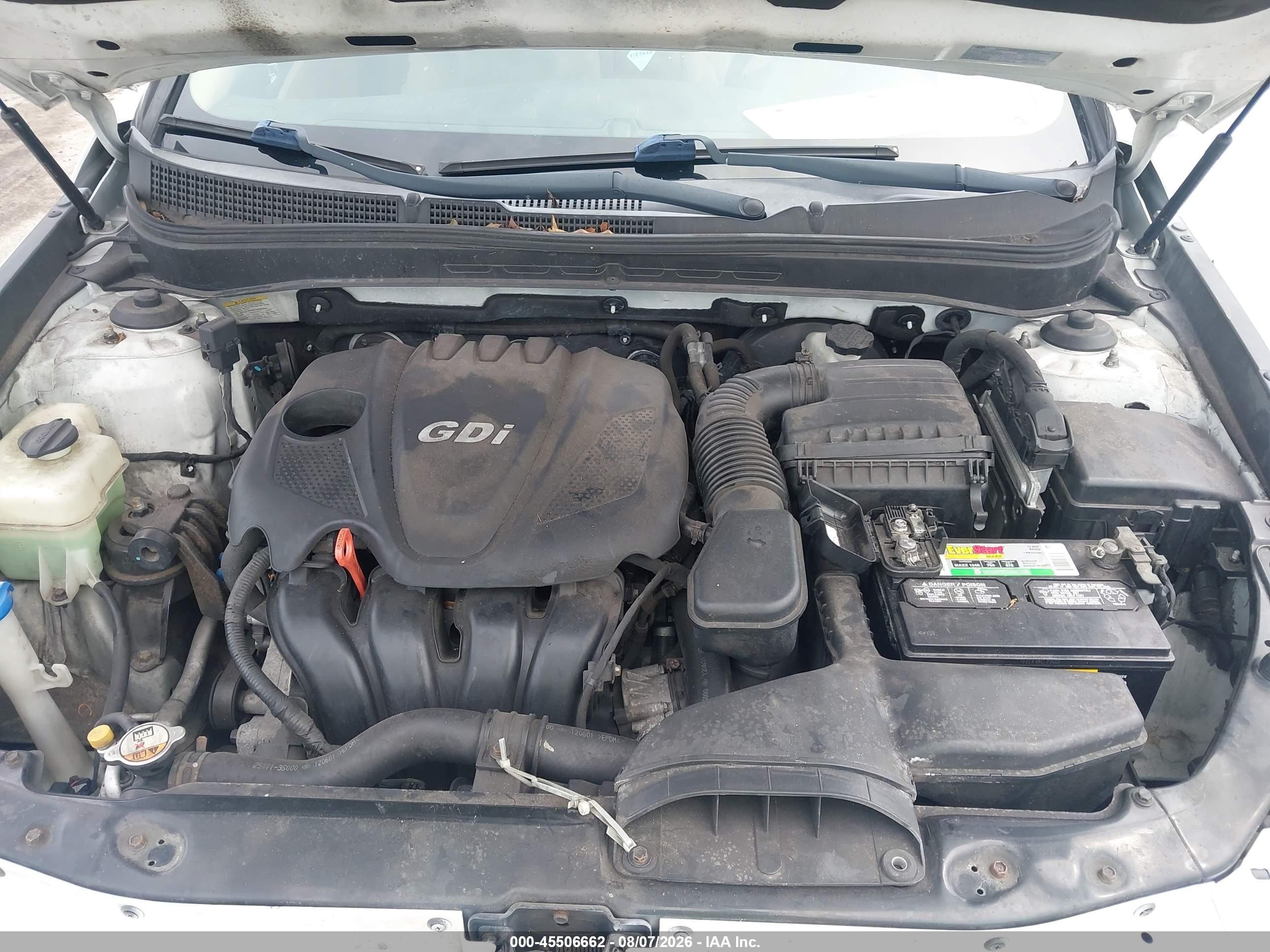 2013 Hyundai Sonata Gls White vin: 5NPEB4AC9DH573083