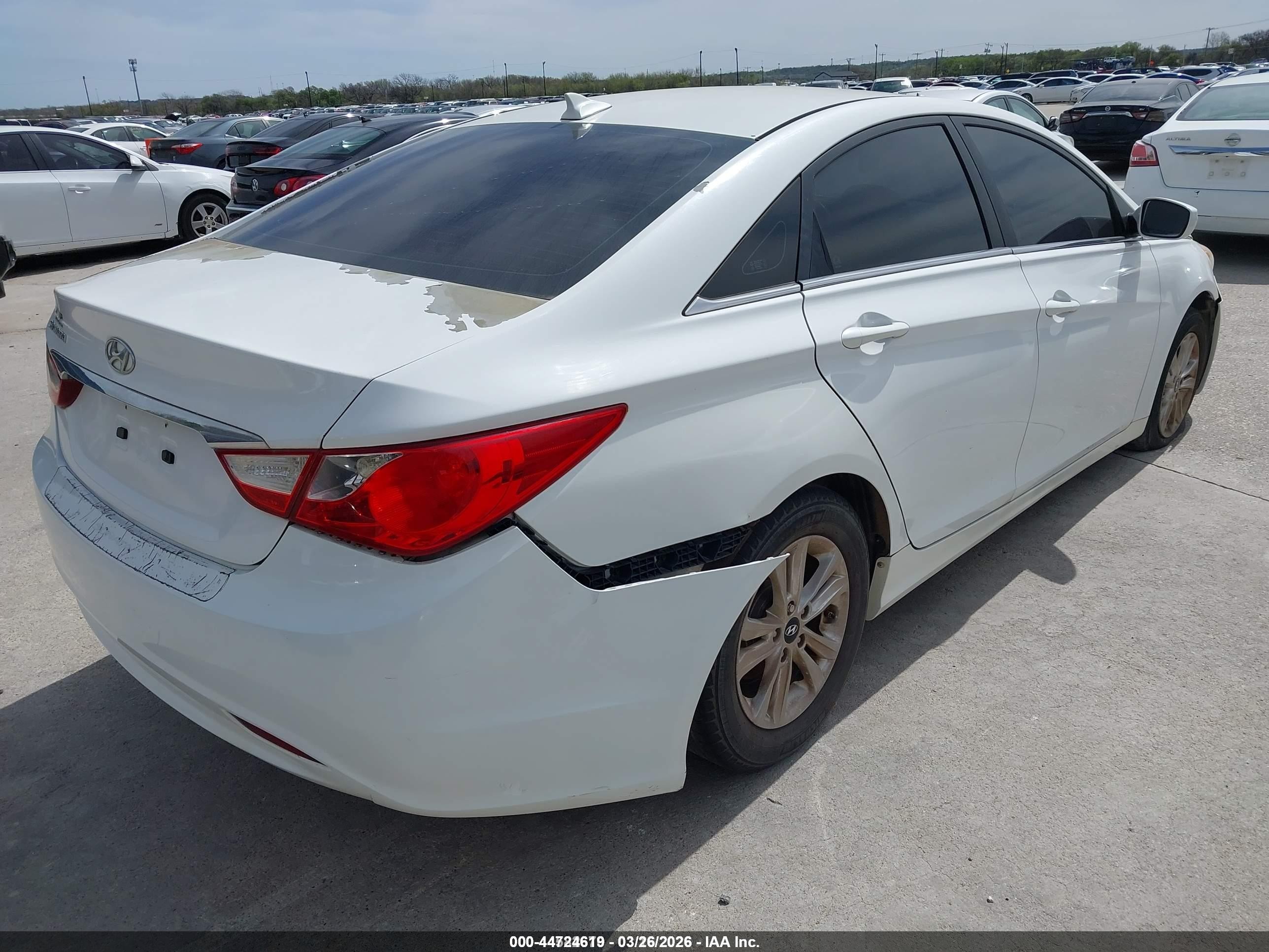 2013 Hyundai Sonata Gls White vin: 5NPEB4AC9DH594256