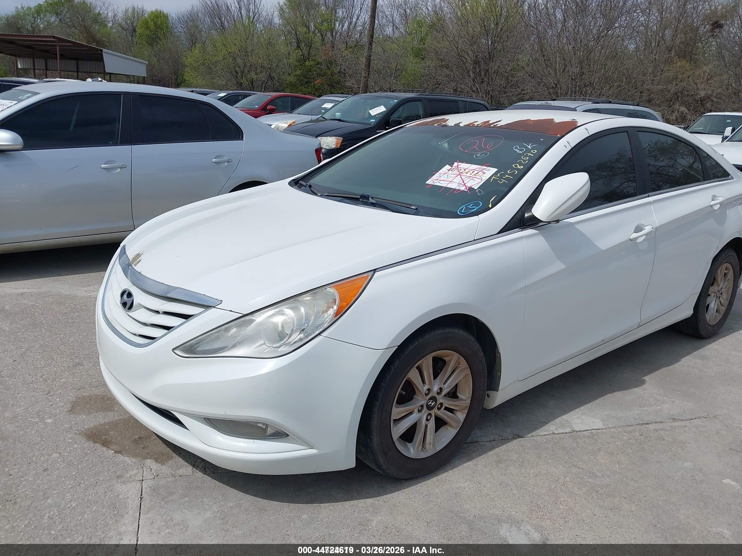 2013 Hyundai Sonata Gls White vin: 5NPEB4AC9DH594256