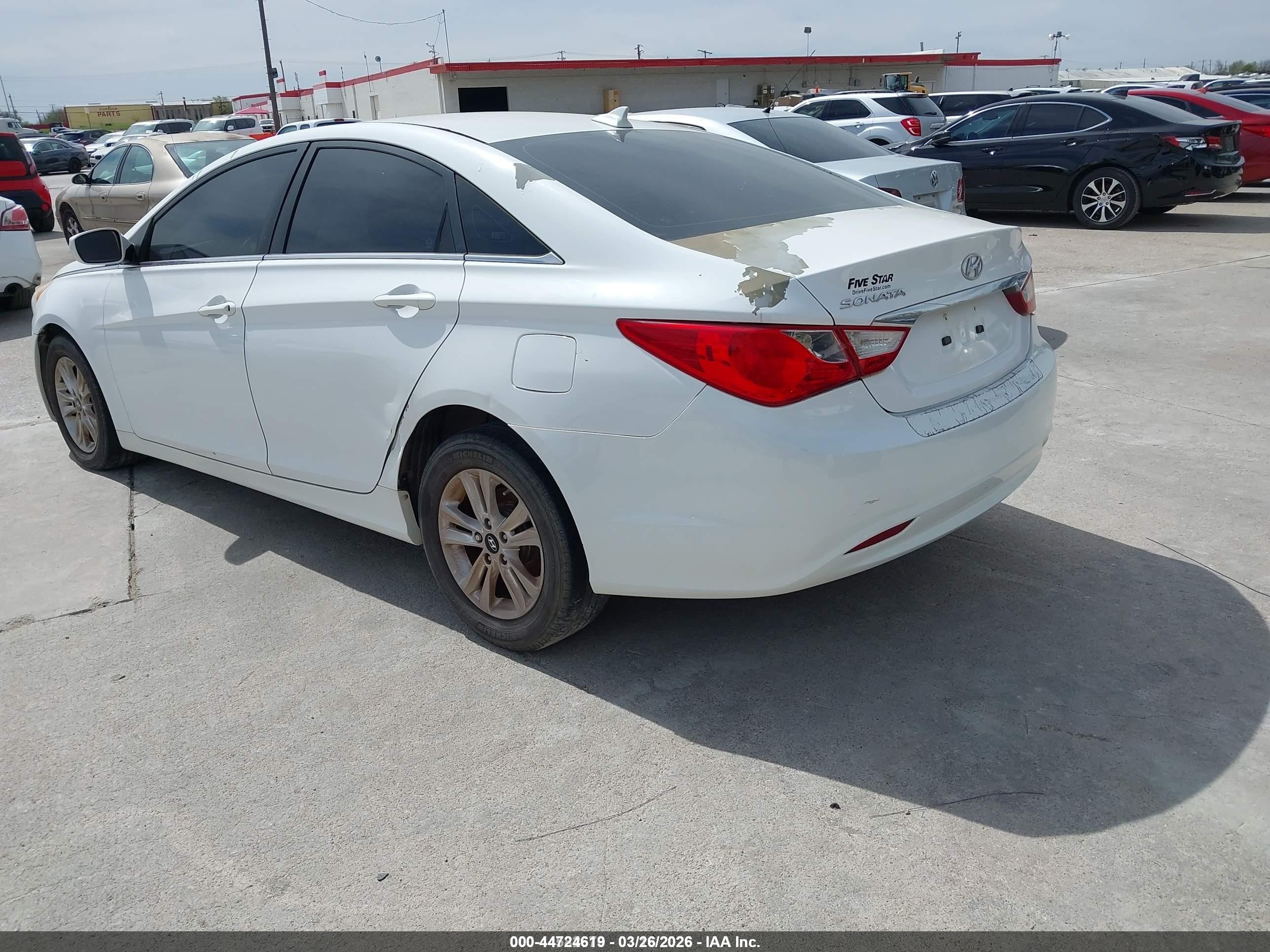 2013 Hyundai Sonata Gls White vin: 5NPEB4AC9DH594256
