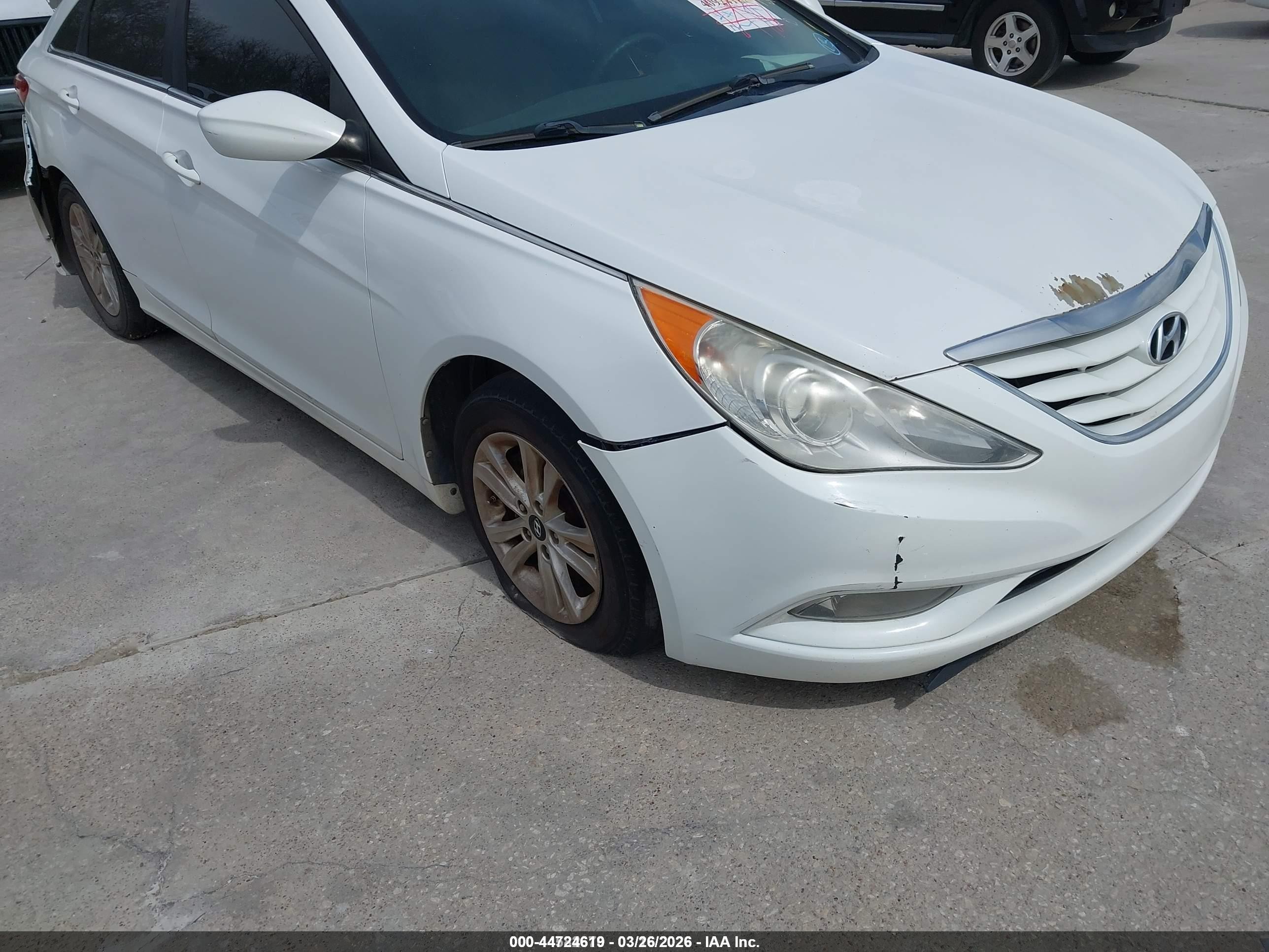 2013 Hyundai Sonata Gls White vin: 5NPEB4AC9DH594256
